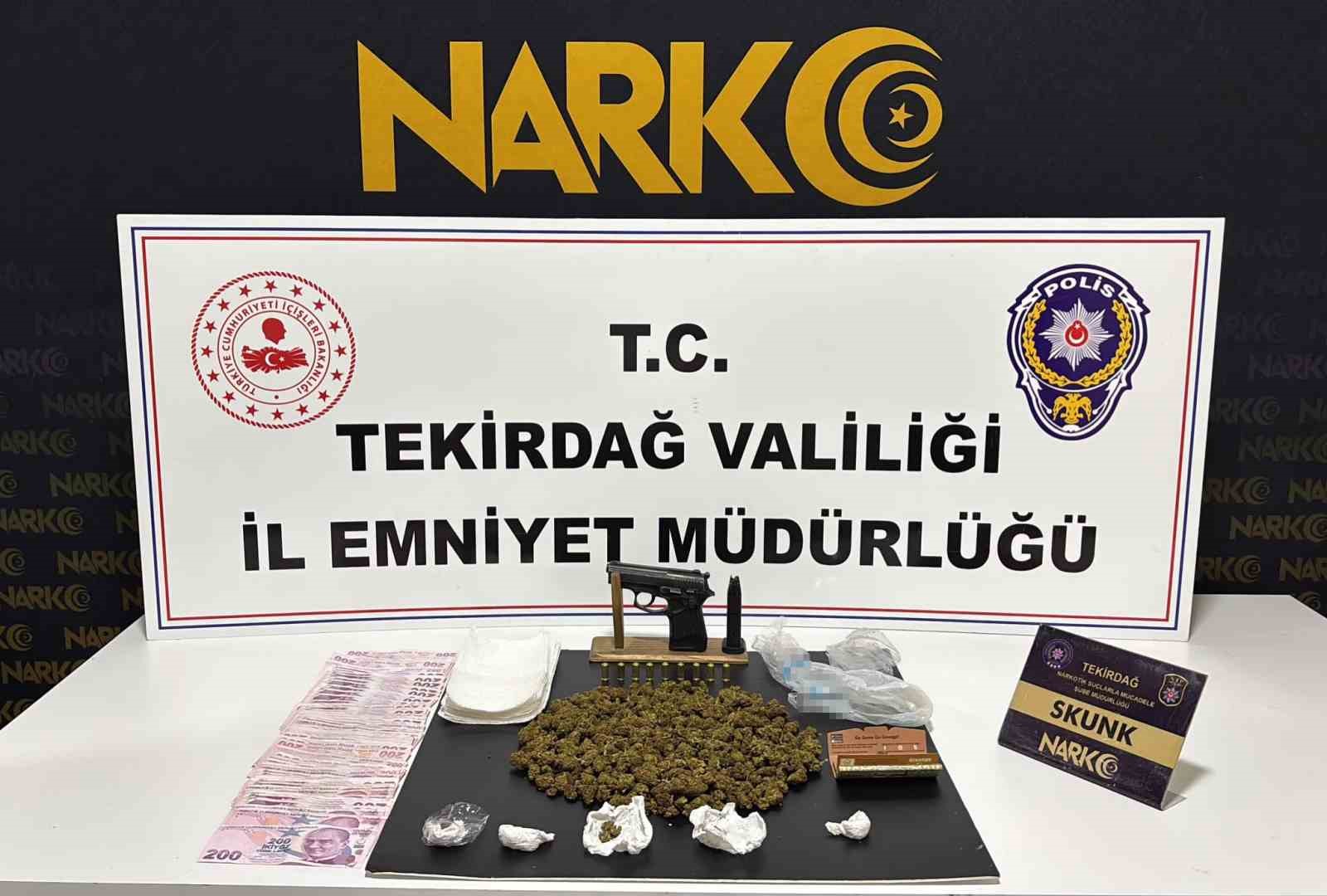Tekirdağ&rsquo;da uyuşturucu operasyonlarında 220 ş&uuml;pheliye işlem