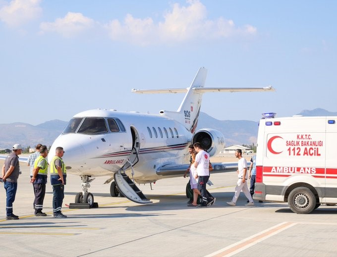 Girne&rsquo;deki gemi kazasından etkilenen hamile kadın Kocaeli&rsquo;ye nakledildi