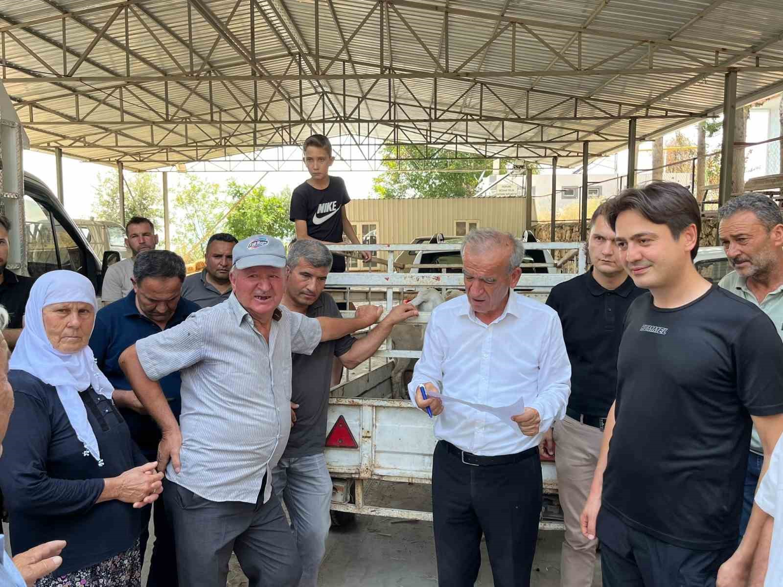 Seydikemer&rsquo;de yangında hayvanlarını kaybeden &ccedil;ift&ccedil;ilere k&uuml;&ccedil;&uuml;kbaş hayvan desteği