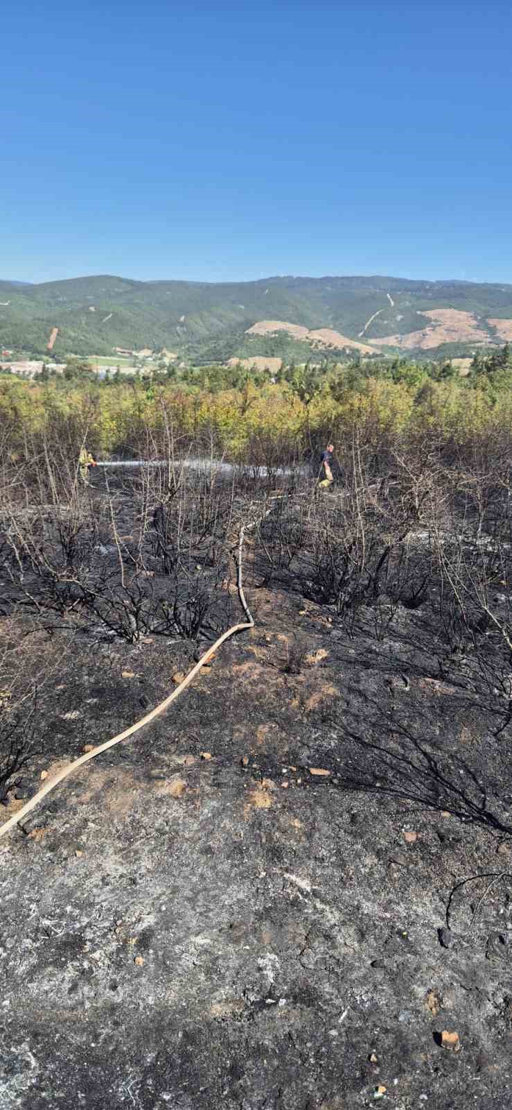 Susurluk&rsquo;ta eski askeri alanda &ccedil;ıkan yangın s&ouml;nd&uuml;r&uuml;ld&uuml;