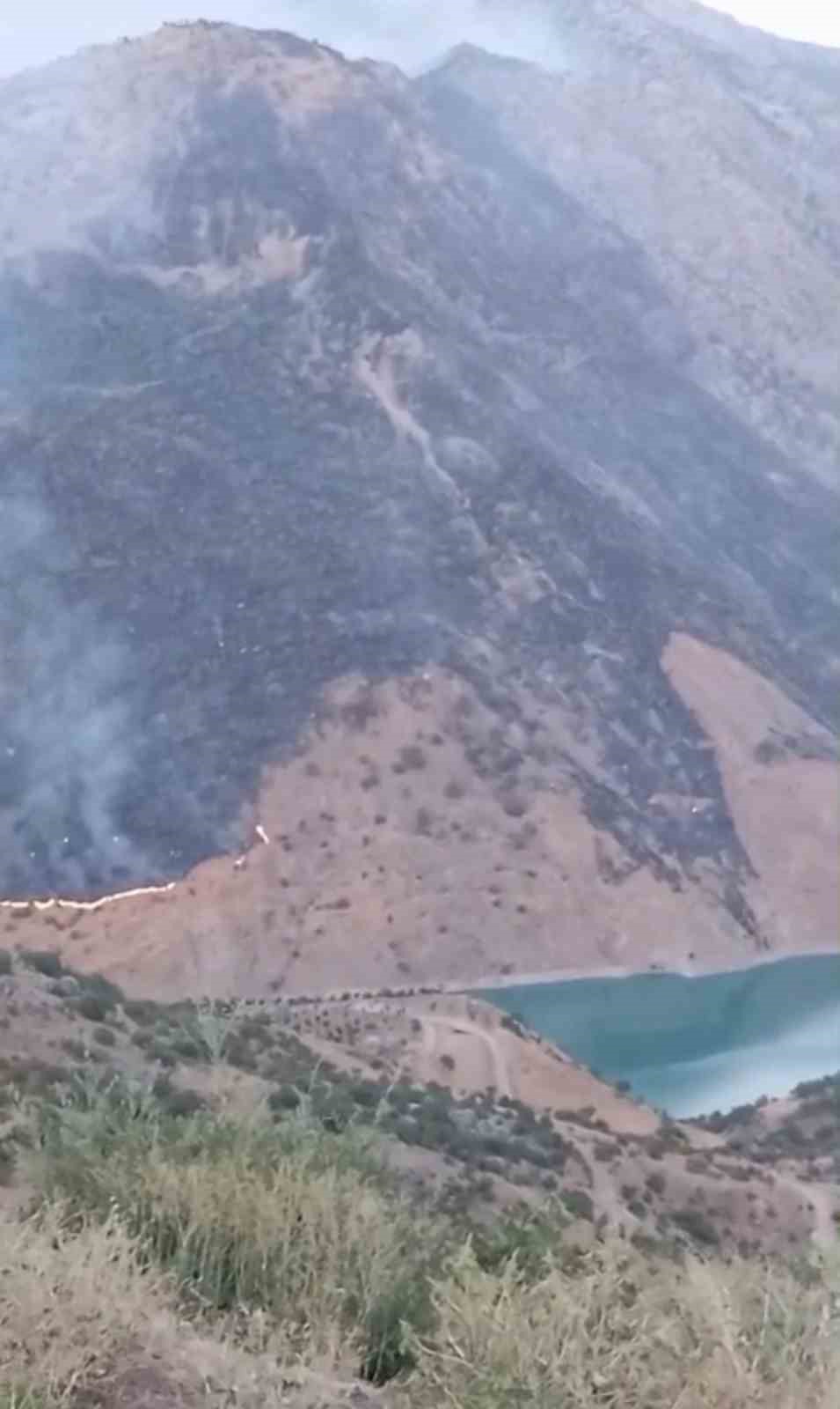 Siirt&rsquo;te &ouml;rt&uuml; yangınına havadan m&uuml;dahale s&uuml;r&uuml;yor