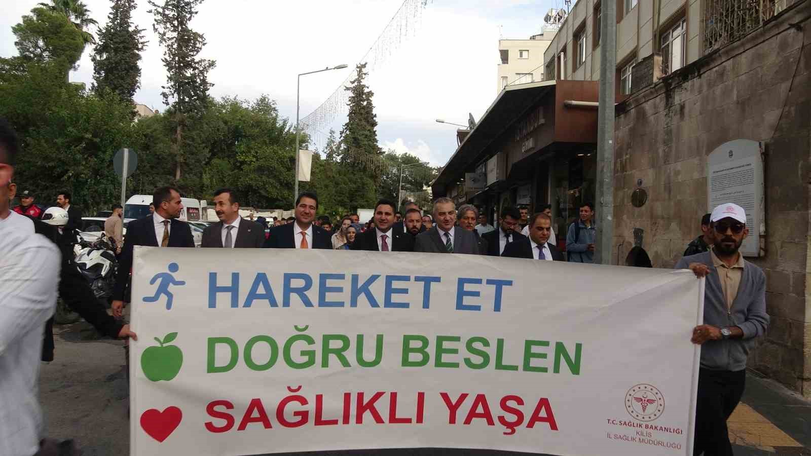 Kilis’te sağlıklı yaşam için farkındalık yürüyüşü düzenlendi