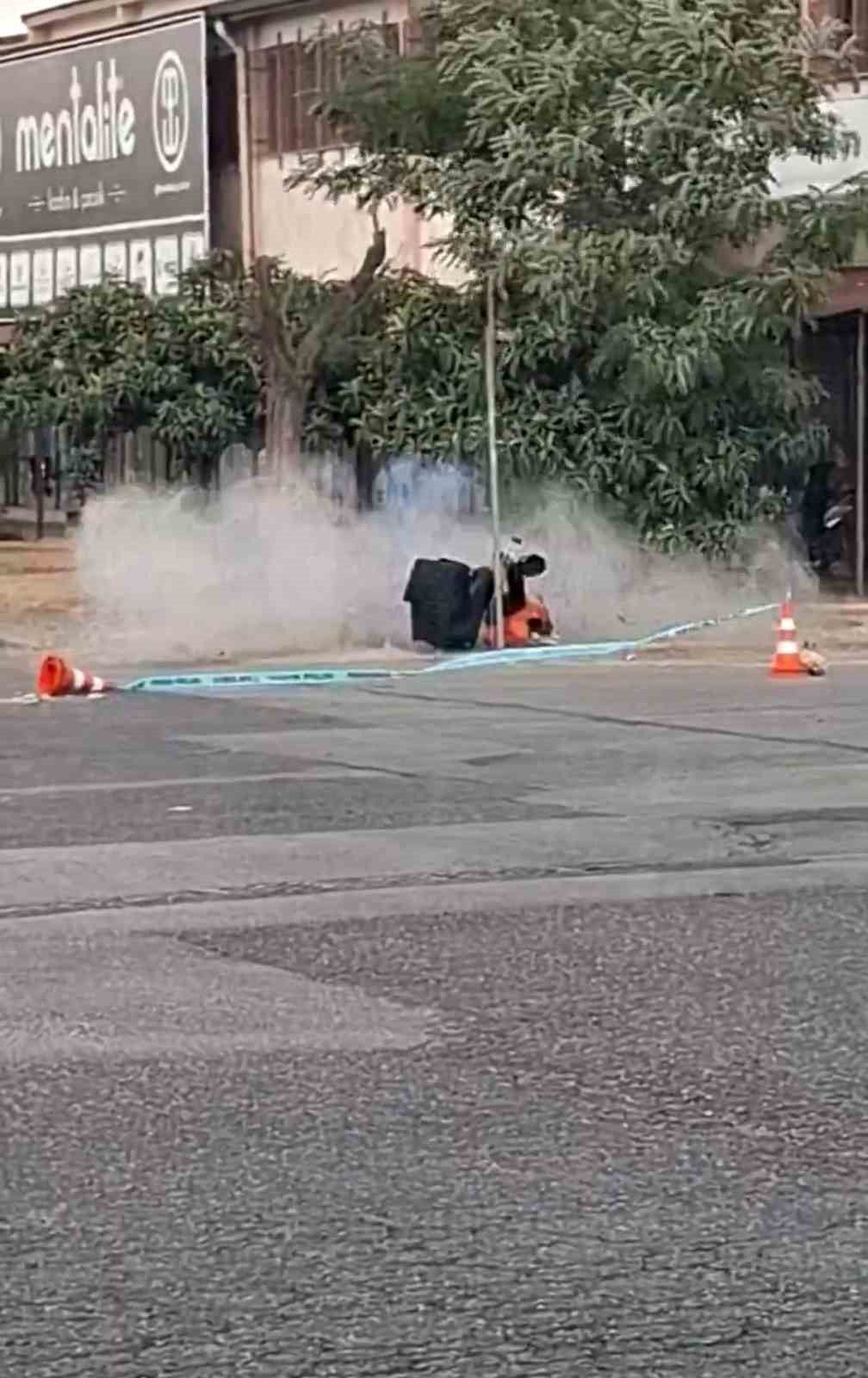 Gaziantep&rsquo;te ş&uuml;pheli &ccedil;anta f&uuml;nye ile patlatıldı