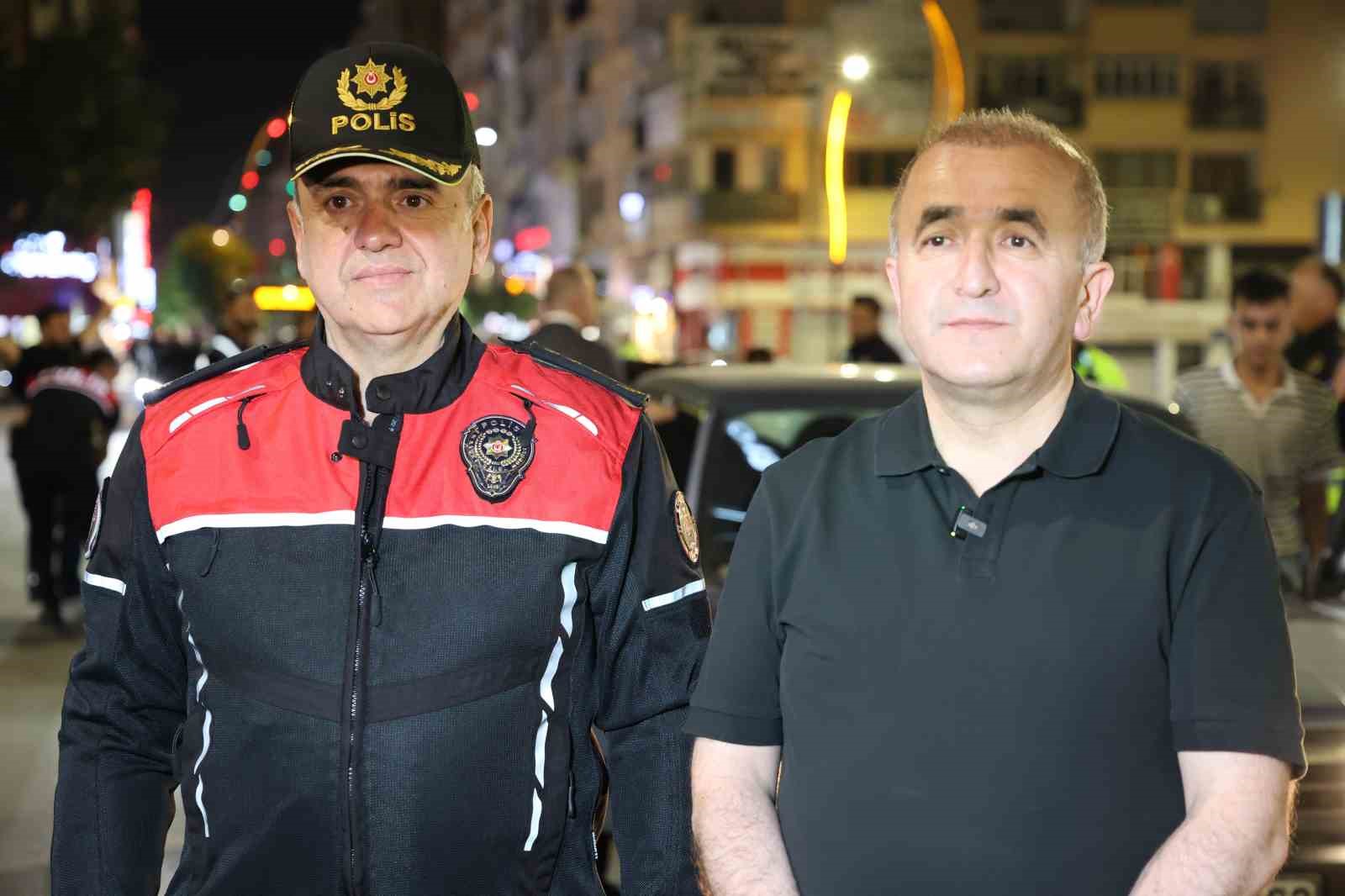 Vali Hatipoğlu asayiş uygulamasına katıldı: "7 g&uuml;n 24 saat esasıyla sahadayız"