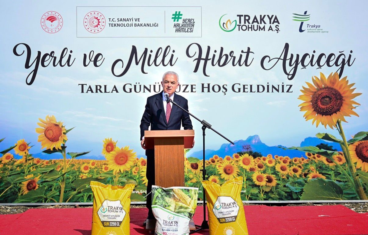 Kırklareli&rsquo;nde yerli ve milli hibrit ay&ccedil;i&ccedil;eği hasadı ger&ccedil;ekleştirildi