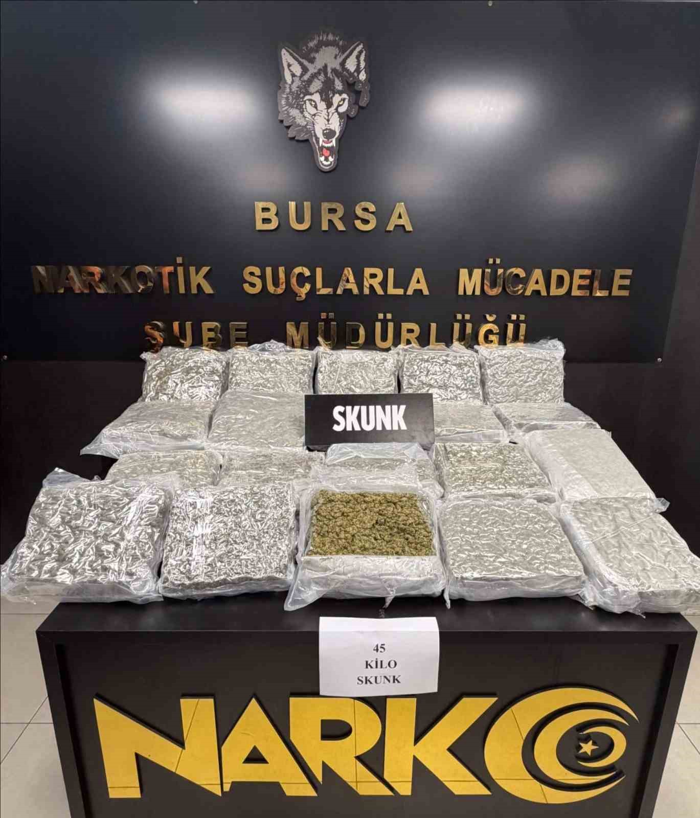 Bursa&rsquo;da 45 kilo uyuşturucu ele ge&ccedil;irildi... Ev ve aracı b&ouml;yle arandı