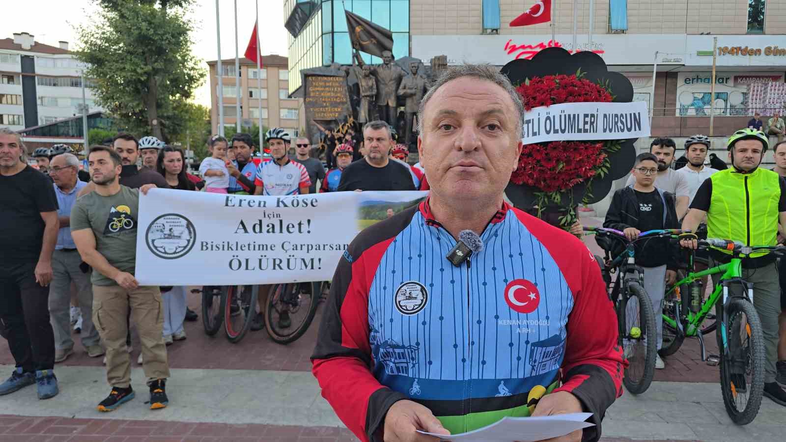 Otomobilin &ccedil;arpması sonucu hayatını kaybeden bisiklet s&uuml;r&uuml;c&uuml;s&uuml; Eren K&ouml;se anıldı