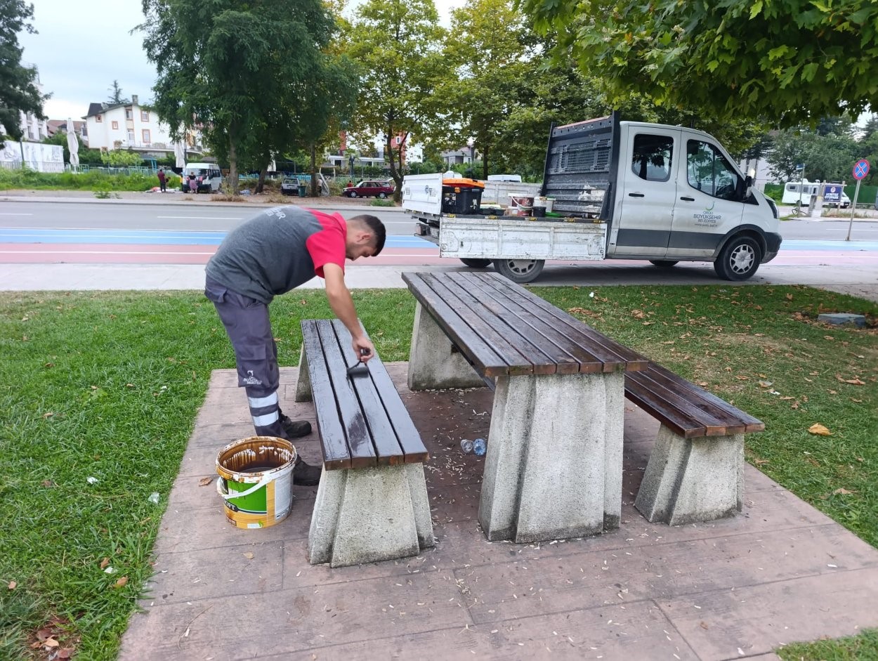 Ordu&rsquo;da kent mobilyaları bakıma alınıyor