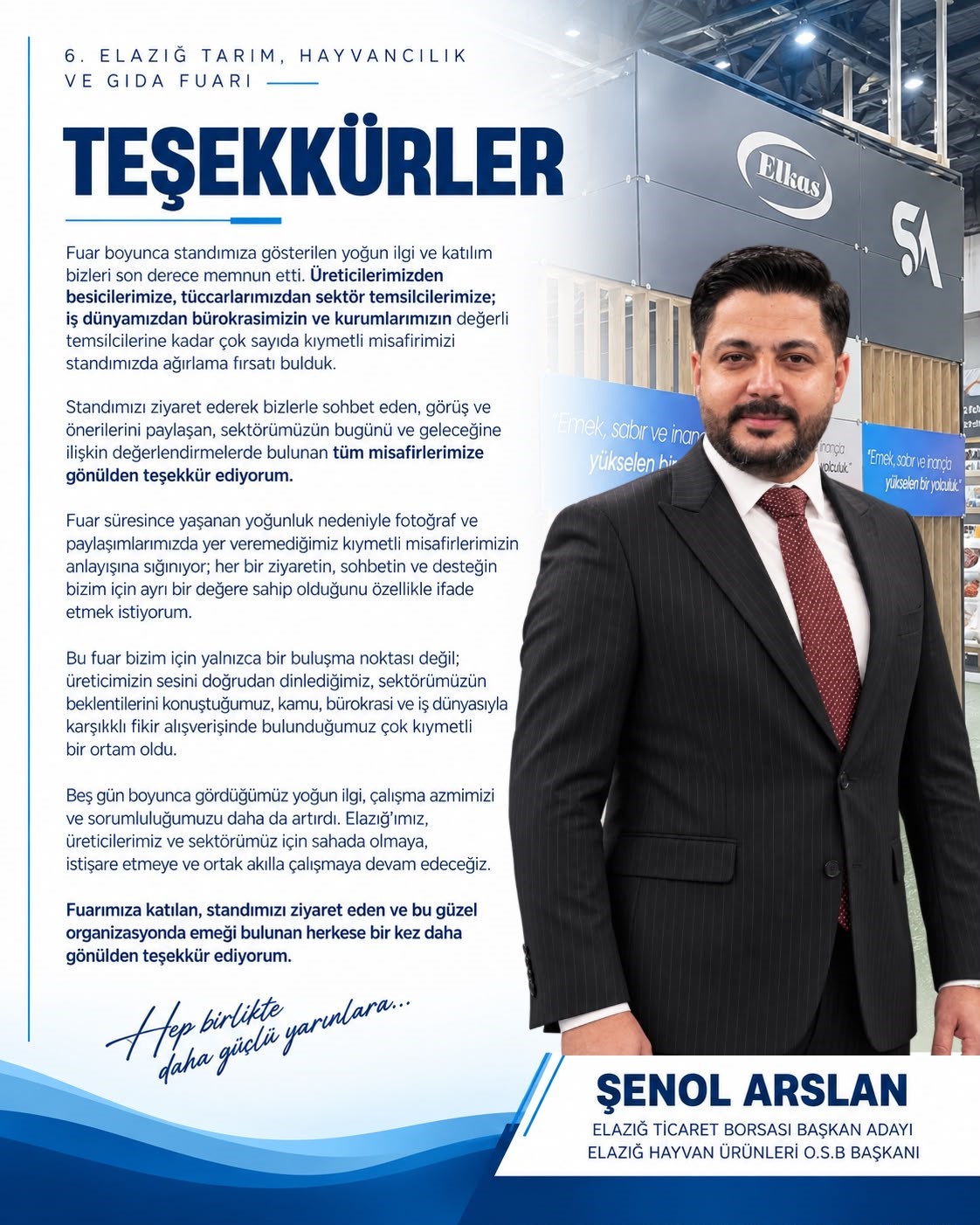 Şenol Arslan, fuarı yoğun ziyaret ve g&ouml;r&uuml;şme trafiğiyle tamamladı
