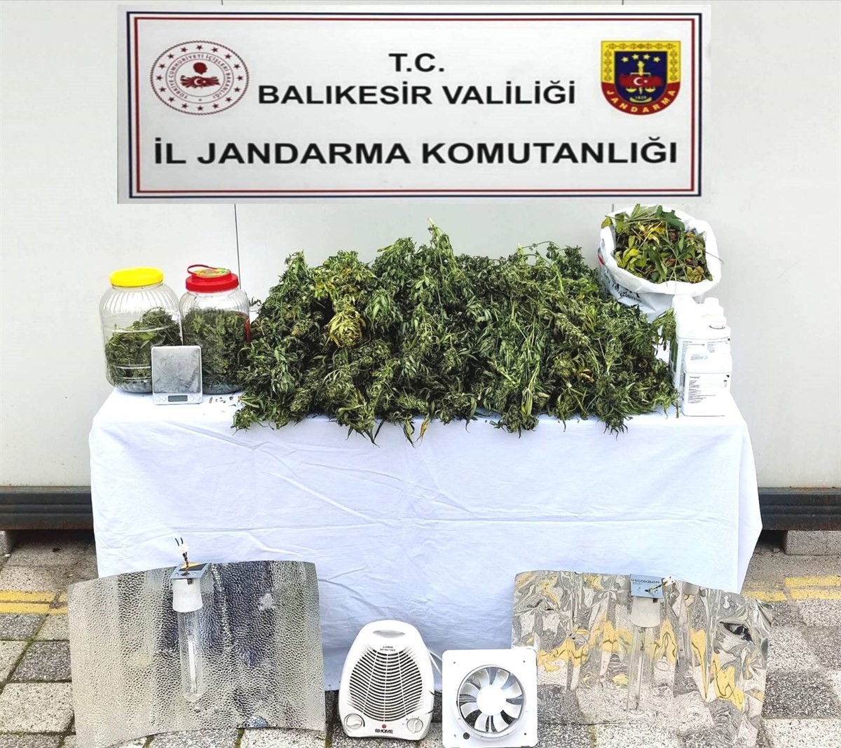 Balıkesir&rsquo;de jandarmadan uyuşturucu serasına &ccedil;evrilen evlere baskın: 12 g&ouml;zaltı