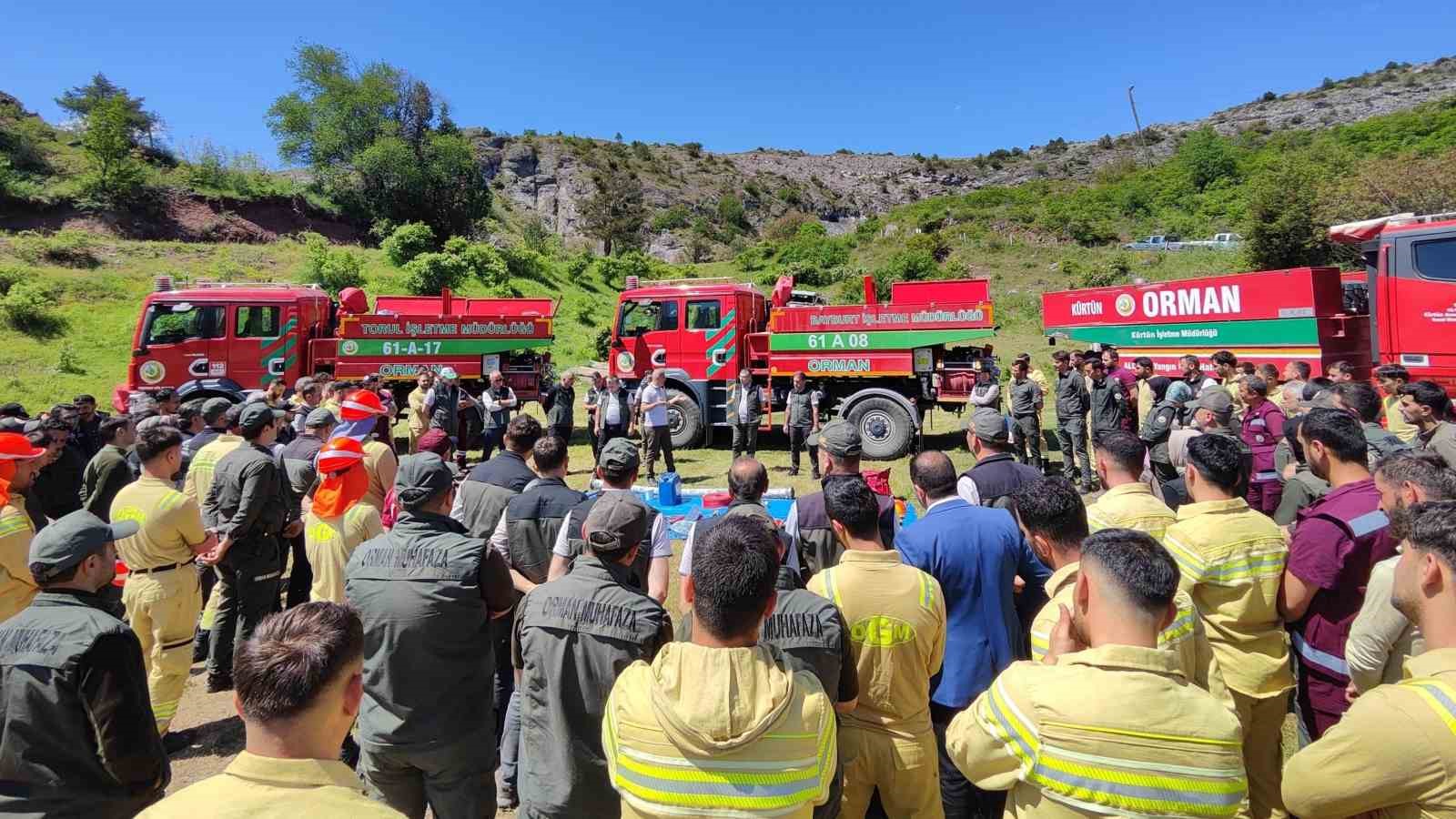 Bayburt orman ekiplerinden yangın riskine karşı sıkı hazırlık