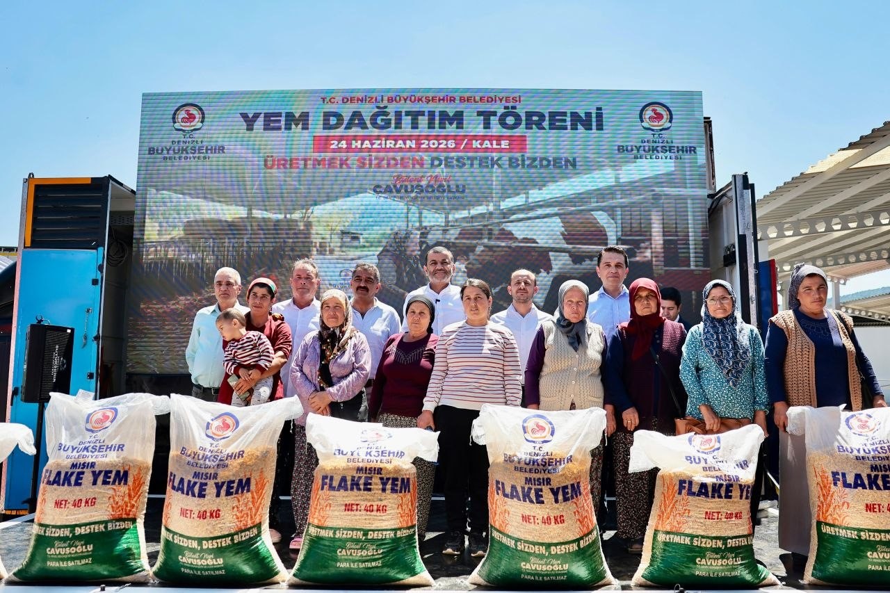 Denizli B&uuml;y&uuml;kşehirin yem dağıtımında ikinci hafta başladı