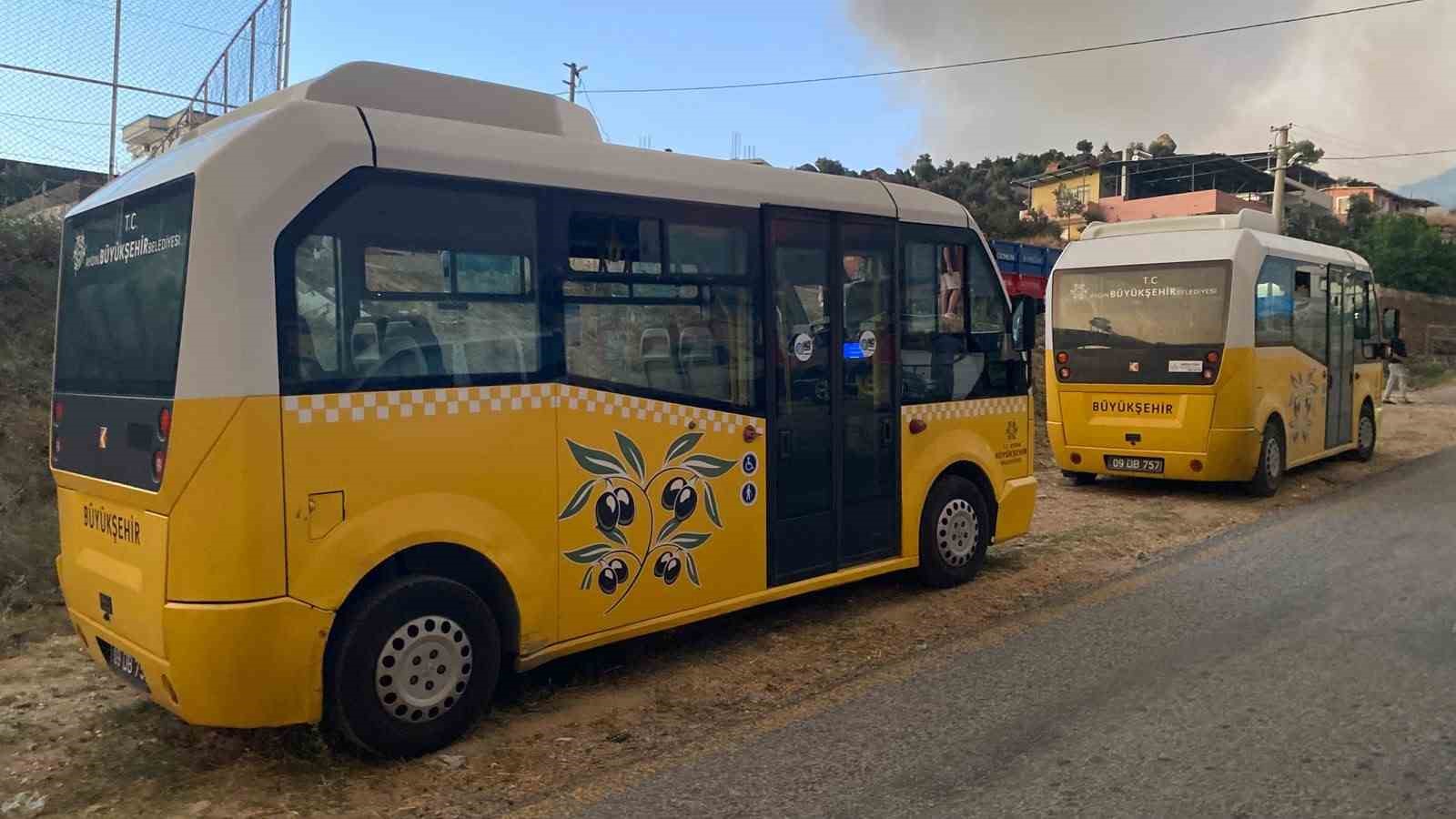 Aydın B&uuml;y&uuml;kşehir otob&uuml;sleri tahliye i&ccedil;in beklemede