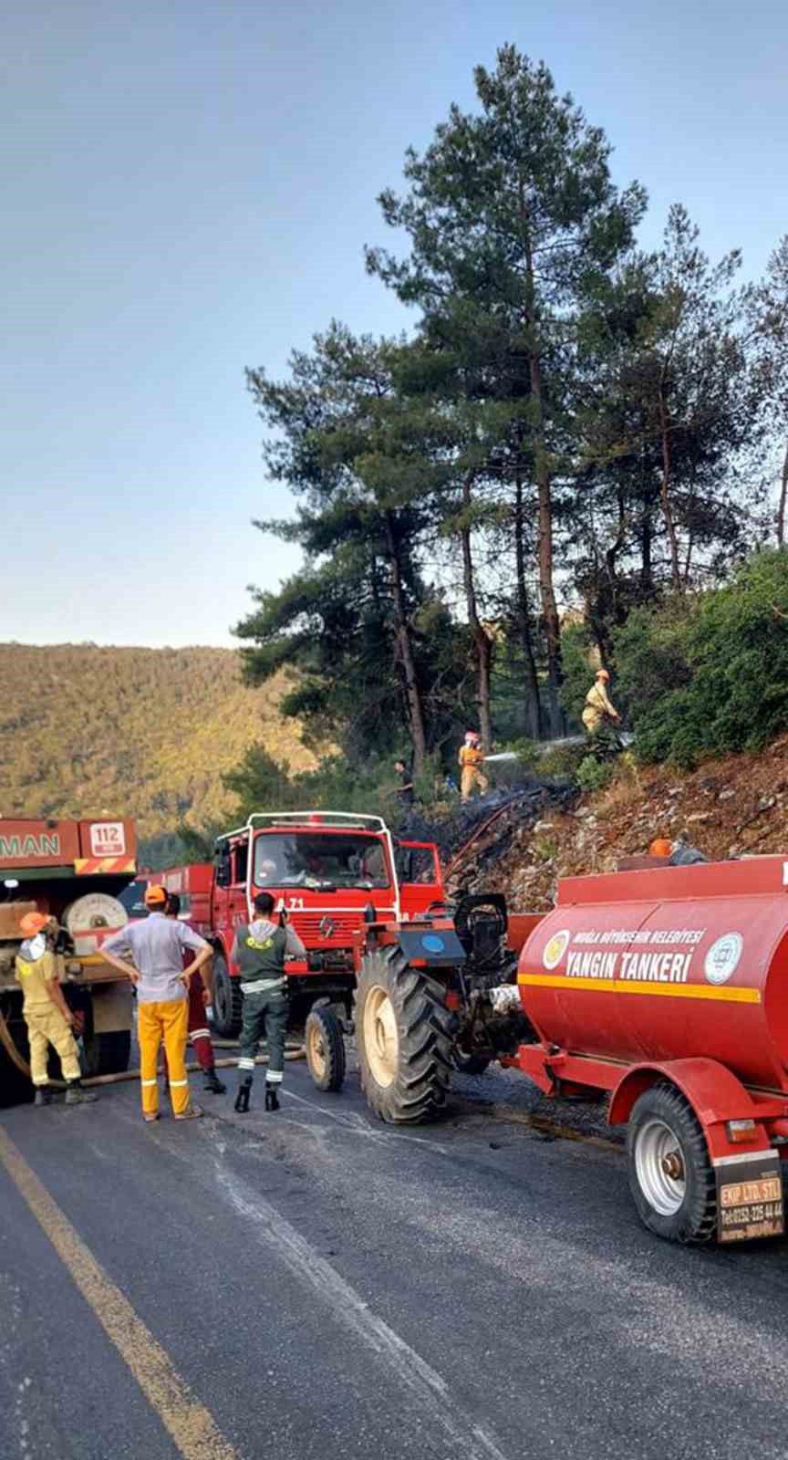 Menteşe&rsquo;de orman yangını b&uuml;y&uuml;meden s&ouml;nd&uuml;r&uuml;ld&uuml;