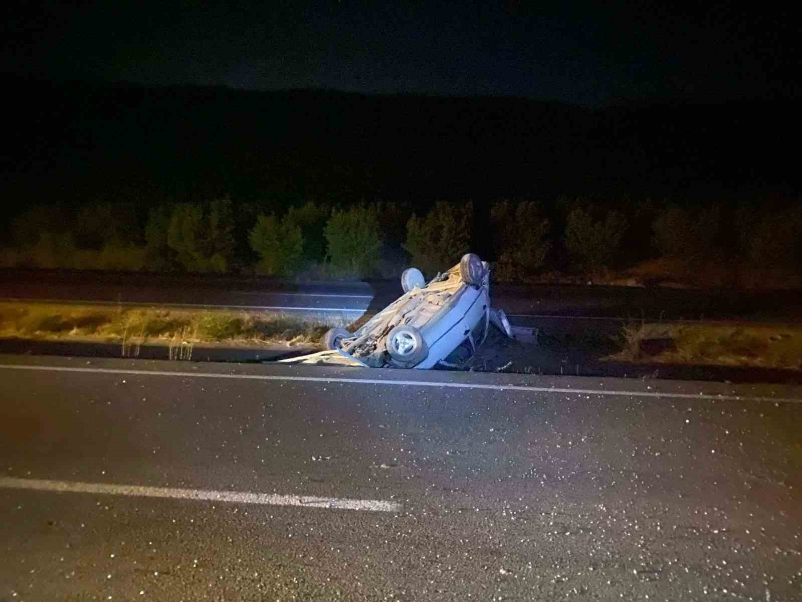Bilecik&rsquo;te alkoll&uuml; s&uuml;r&uuml;c&uuml; takla attı: 1 yaralı