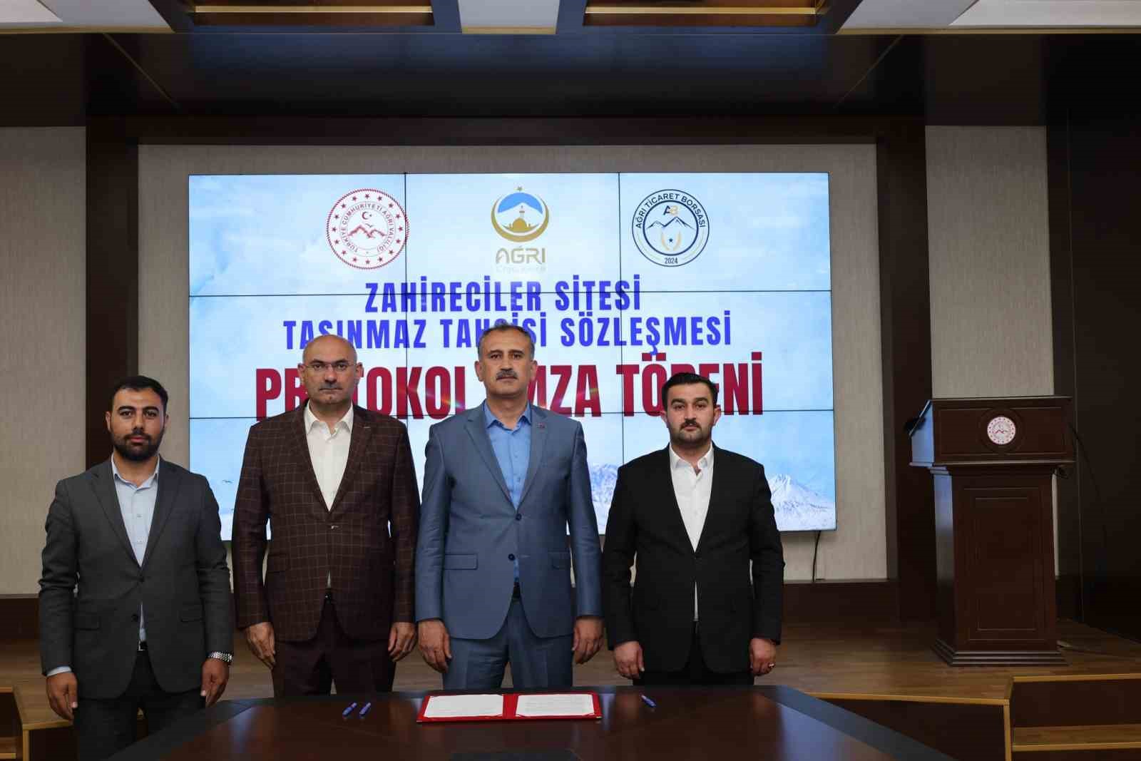 Ağrı&rsquo;da zahirecilik sekt&ouml;r&uuml;ne y&ouml;nelik yatırım i&ccedil;in taşınmaz tahsis edildi