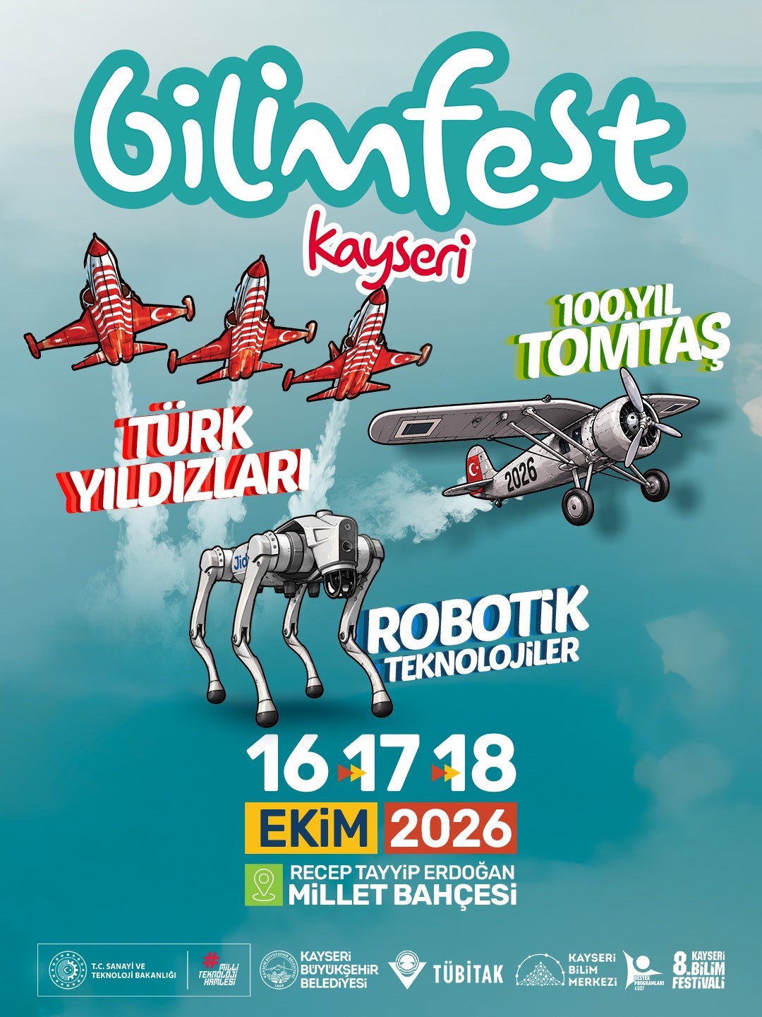 H&uuml;rjet ve T&uuml;rk Yıldızları, 8. Bilimfest Kayseri&rsquo;de g&ouml;ky&uuml;z&uuml; tutkunları ile buluşacak