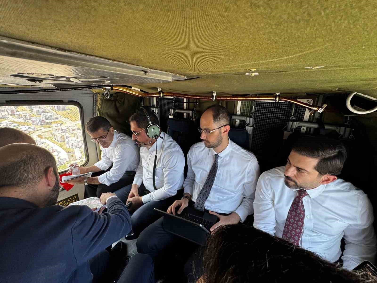 Hatay&rsquo;da ihya ve inşa &ccedil;alışmaları havadan incelendi