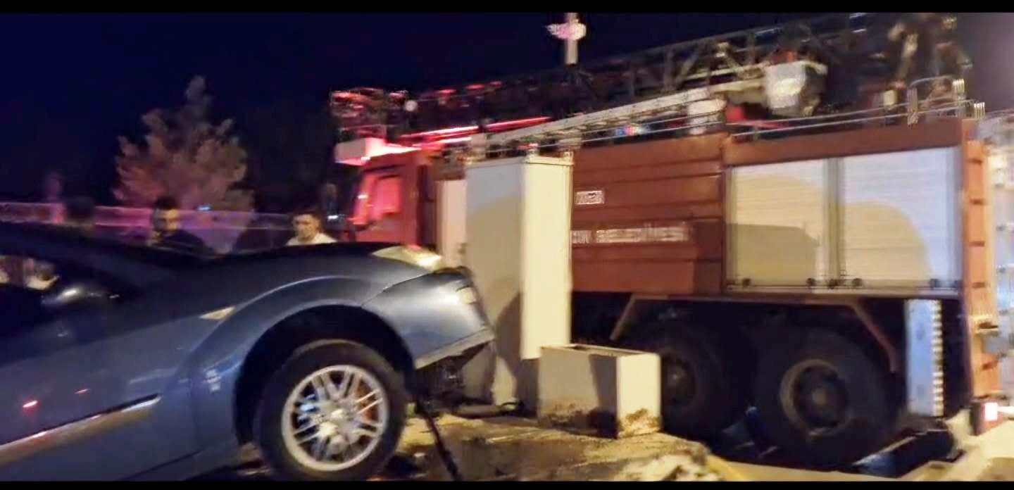 Hisarcık&rsquo;ta otomobil orta ref&uuml;je &ccedil;ıktı: S&uuml;r&uuml;c&uuml; yaralandı