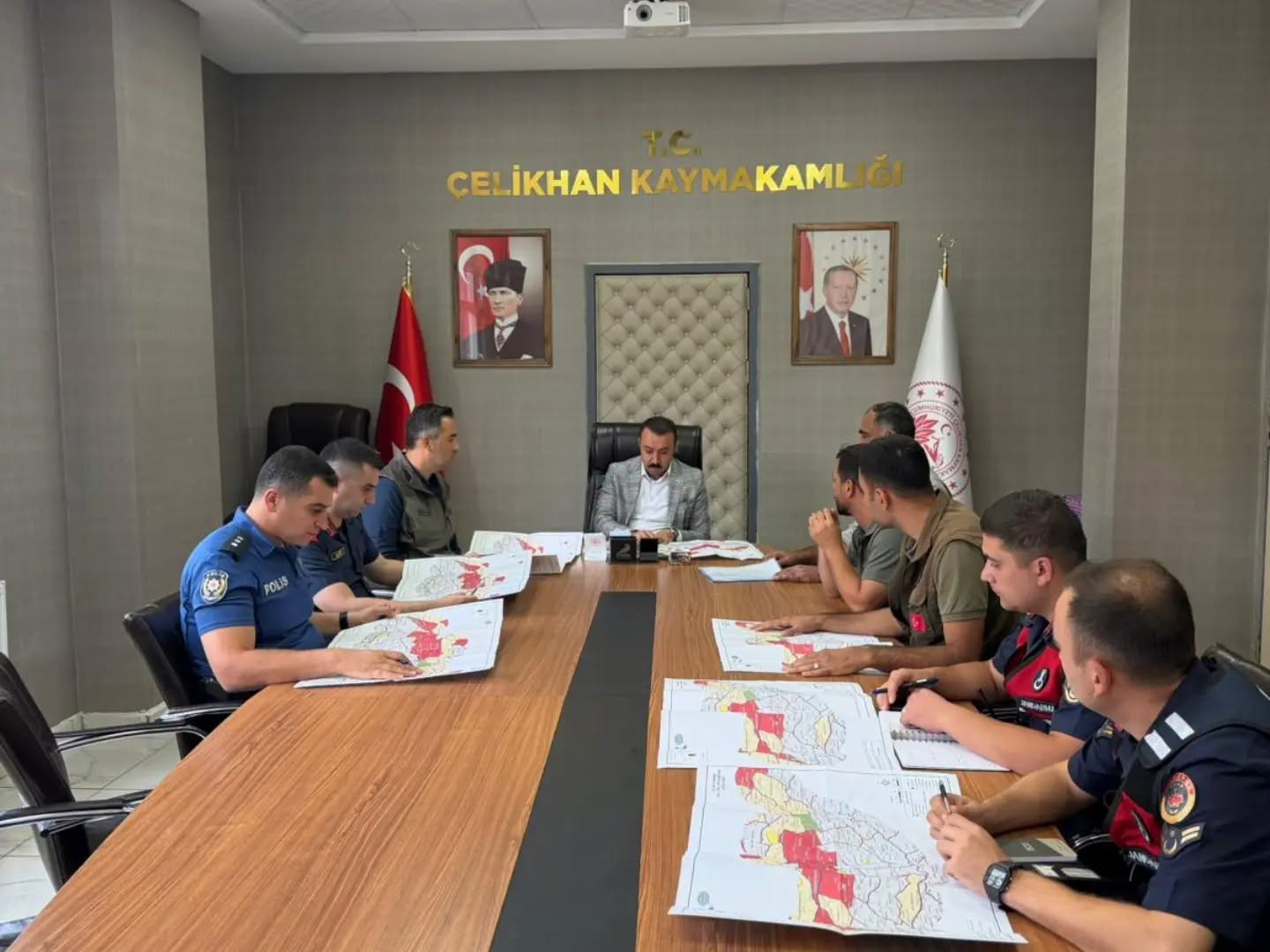 &Ccedil;elikhan&rsquo;da g&uuml;venlik ve doğa koruma toplantısı ger&ccedil;ekleştirildi