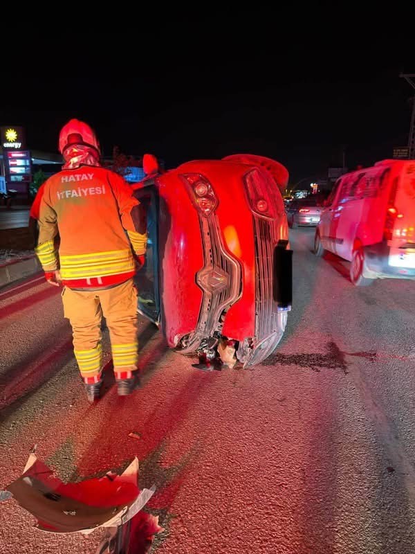 Samandağ&rsquo;da trafik kazası: 1 yaralı
