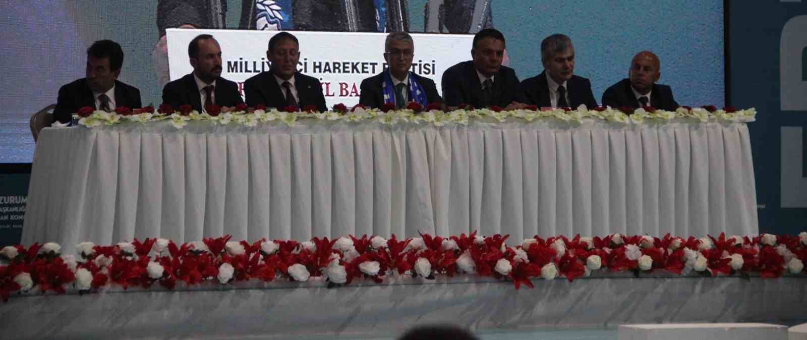 MHP Erzurum 15. olağan kongresi ger&ccedil;ekleşti: Adem Yurdag&uuml;l yeniden başkan