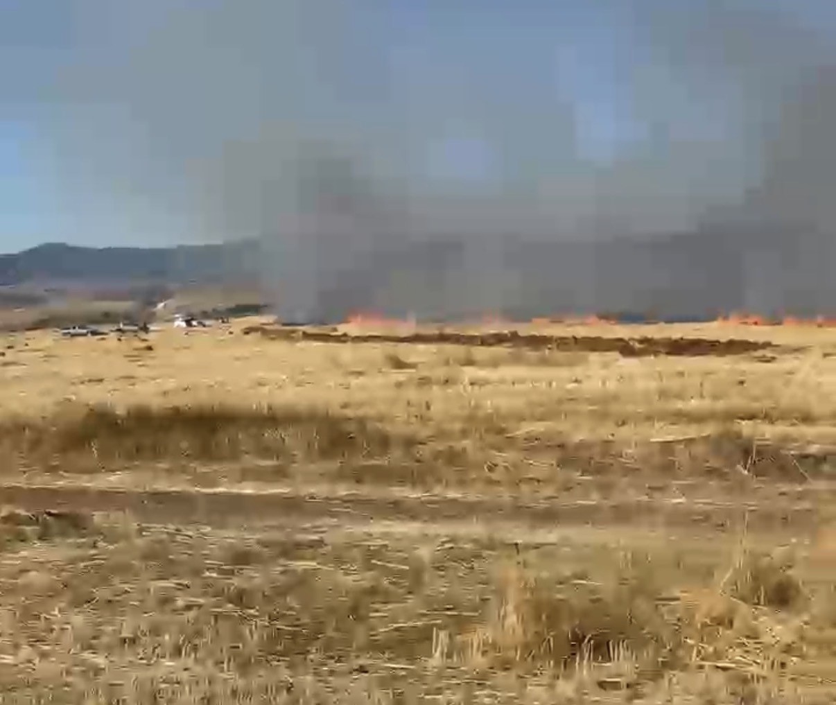Eskişehir&rsquo;de tarım arazisinde yangın paniği