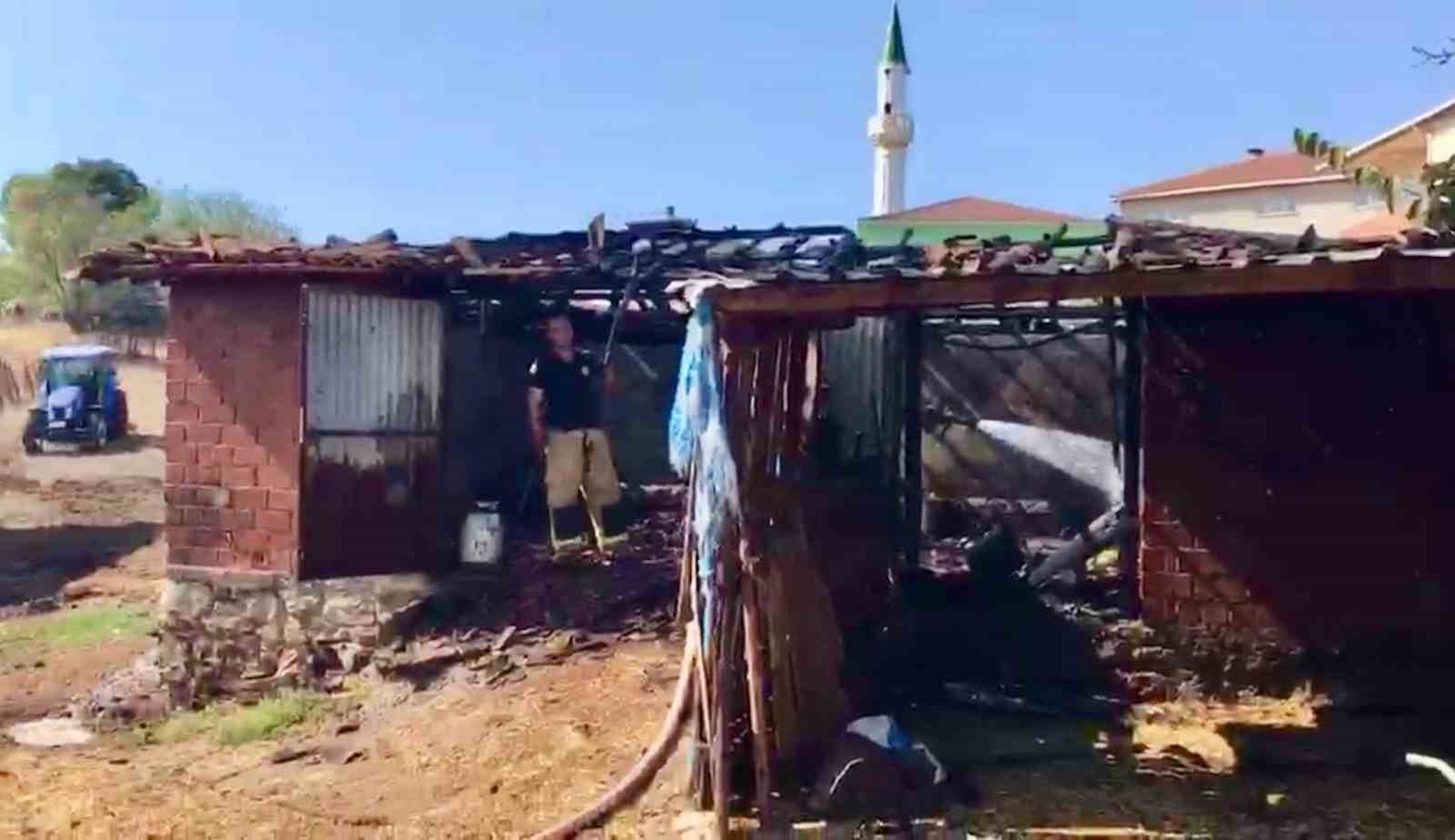 &Ccedil;anakkale&rsquo;de ahırda &ccedil;ıkan yangın s&ouml;nd&uuml;r&uuml;ld&uuml;