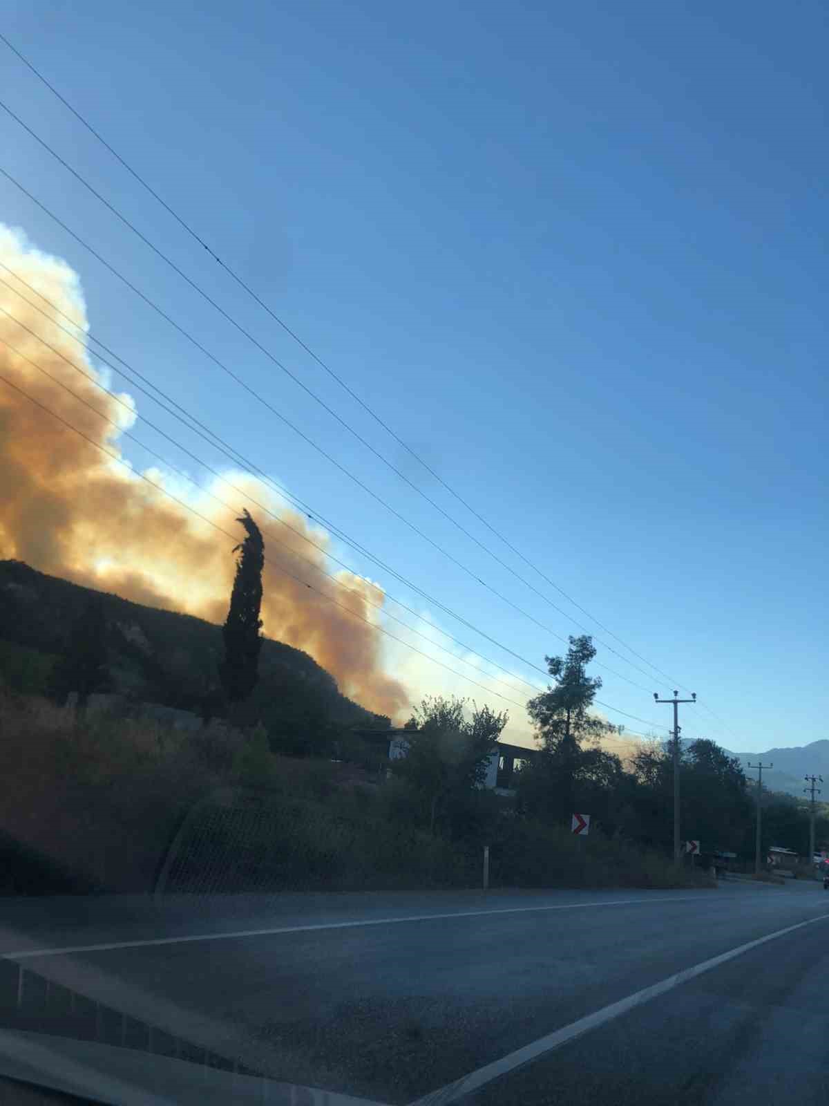 Antalya Aksu&rsquo;da orman yangını
