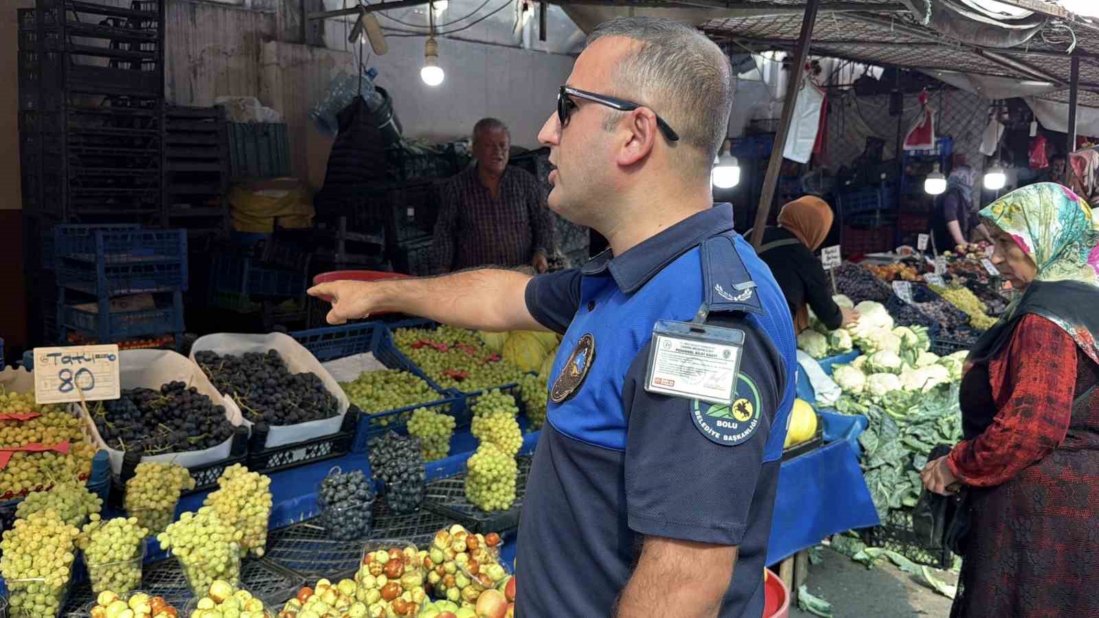 Bolu&rsquo;da pazar tezgahlarına fiyat etiketi denetimi
