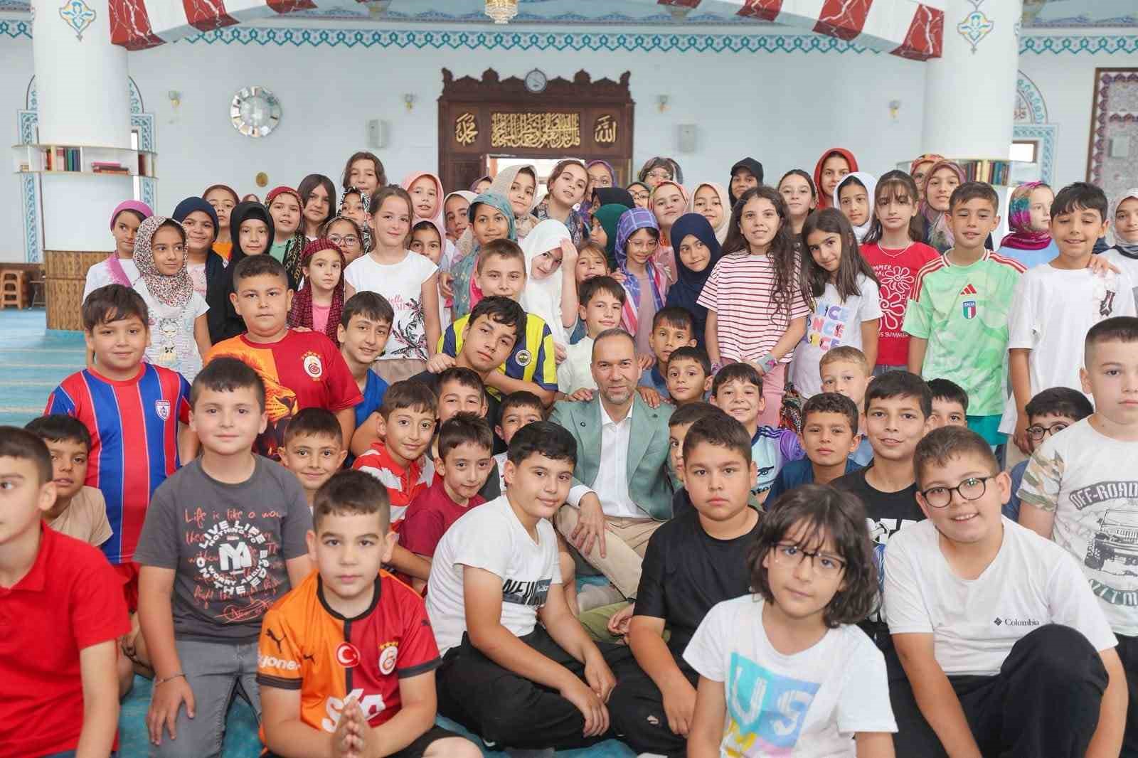 Başkan &Ouml;zdemir&rsquo;den Yaz Kur&rsquo;an Kursu &ouml;ğrencilerine ziyaret