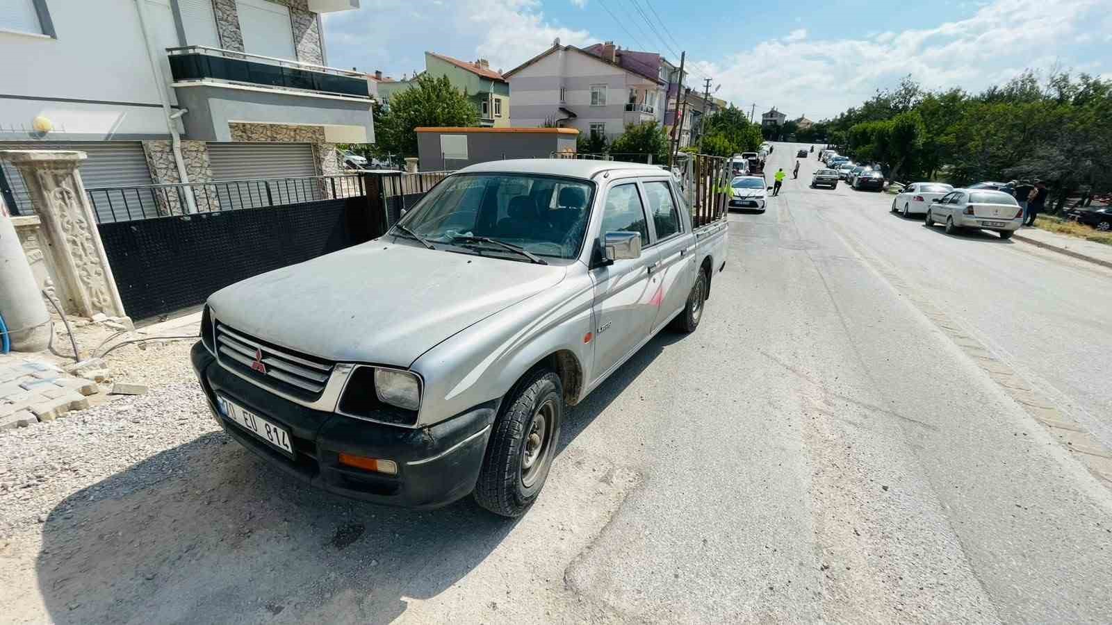 Karaman&rsquo;da pikabın &ccedil;arptığı bisikletli &ccedil;ocuk yaralandı