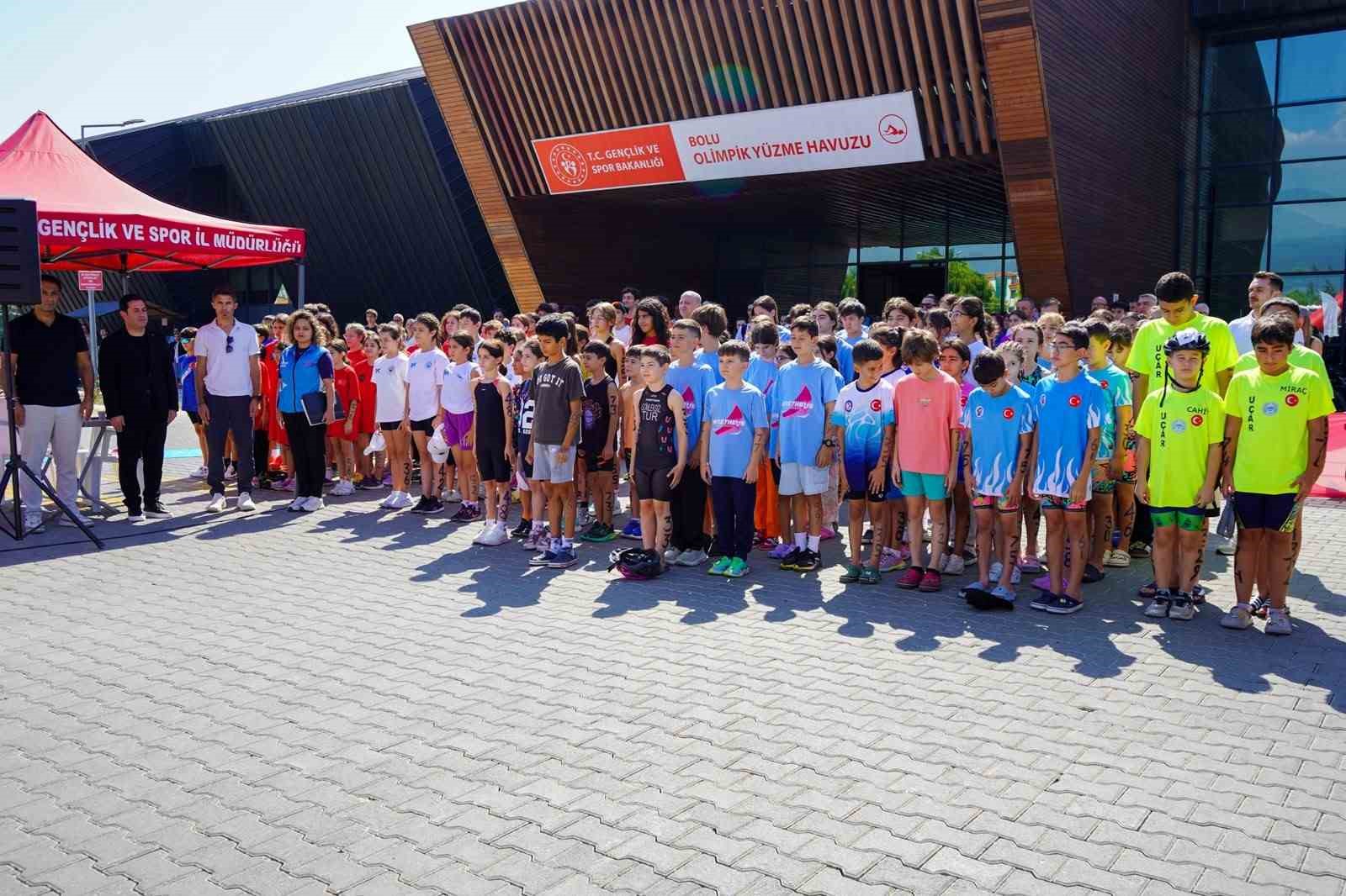 Bolu&rsquo;da triatlon heyecanı: 155 sporcu kıyasıya yarıştı