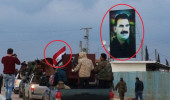 İşte Afrin'deki Kirli İttifakın Fotoğrafı! Rejim Askerleri Terörist Başının Posterine Selam Verdi