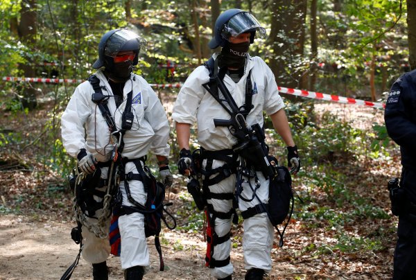 Almanya'da polislerin orman operasyonu durdu