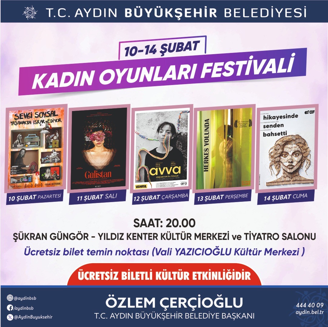 Başkan &Ccedil;er&ccedil;ioğlu Aydınlıları &rsquo;Kadın Oyunları Festivali&rsquo; ile buluşturacak
