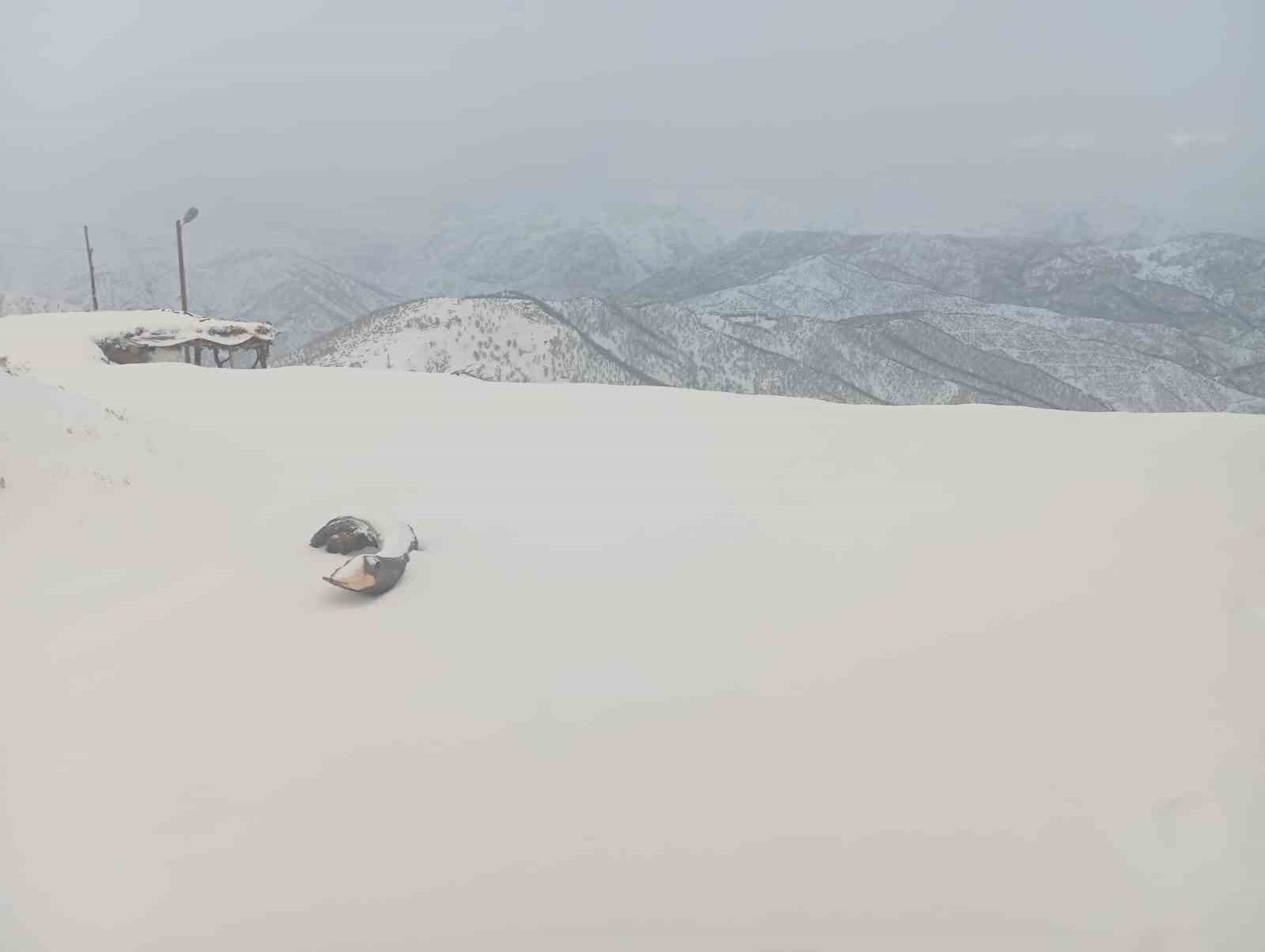 Sason&rsquo;da okullar kar yağışı nedeniyle 1 g&uuml;n tatil edildi
