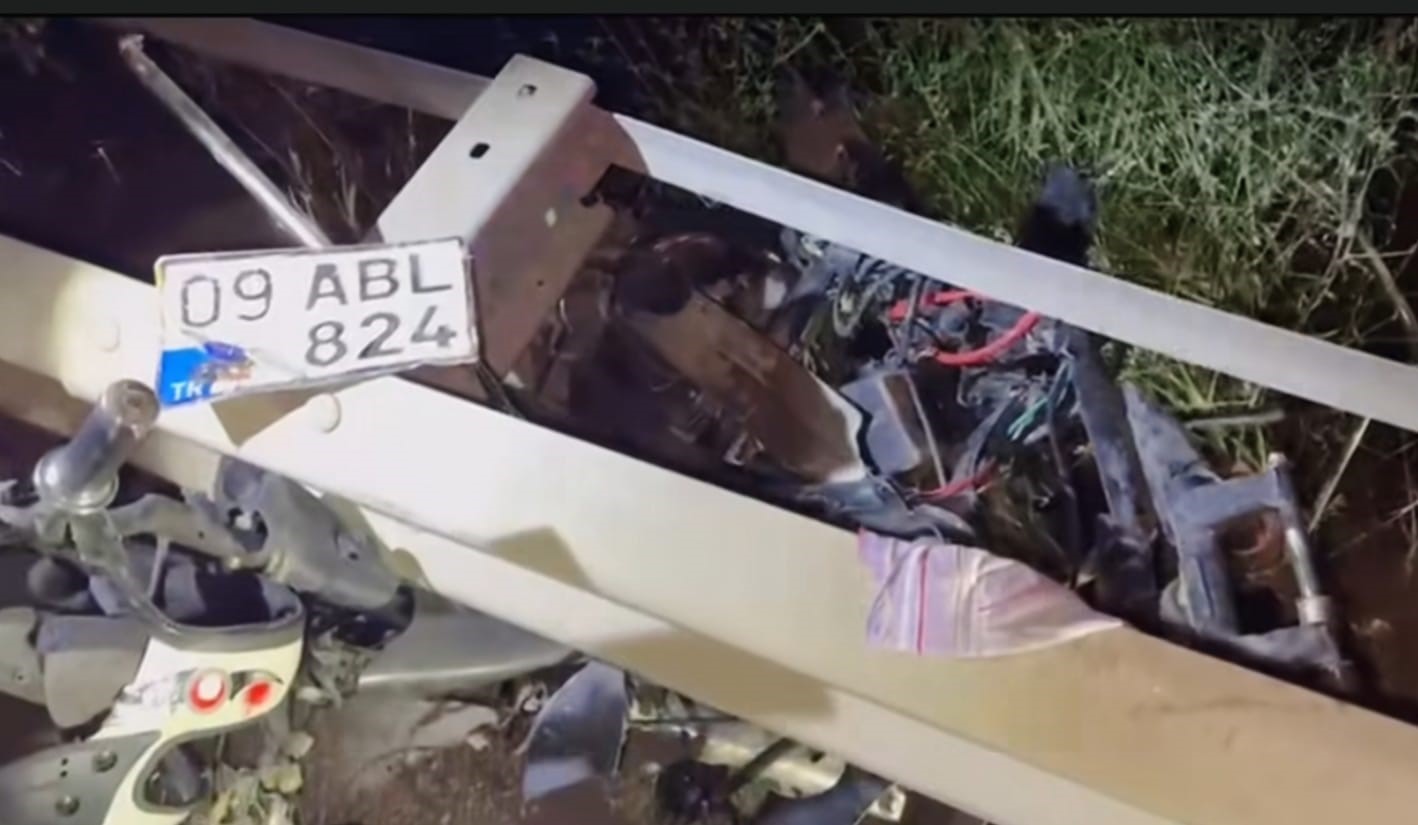 Parampar&ccedil;a olan motosikletin s&uuml;r&uuml;c&uuml;s&uuml; hatsaneye kaldırıldı
