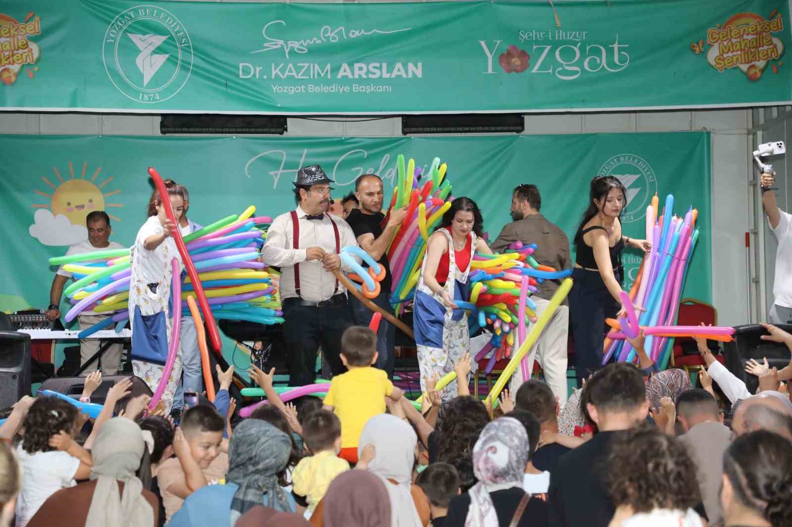 Yozgat Belediyesi&rsquo;nin d&uuml;zenlediği mahalle şenlikleriyle &ccedil;ocuklar doyasıya eğlendi
