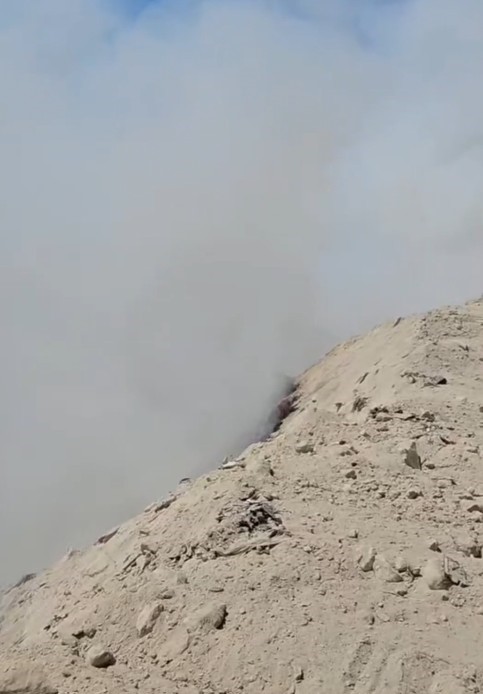 Çöplükte çıkan yangın korkuttu