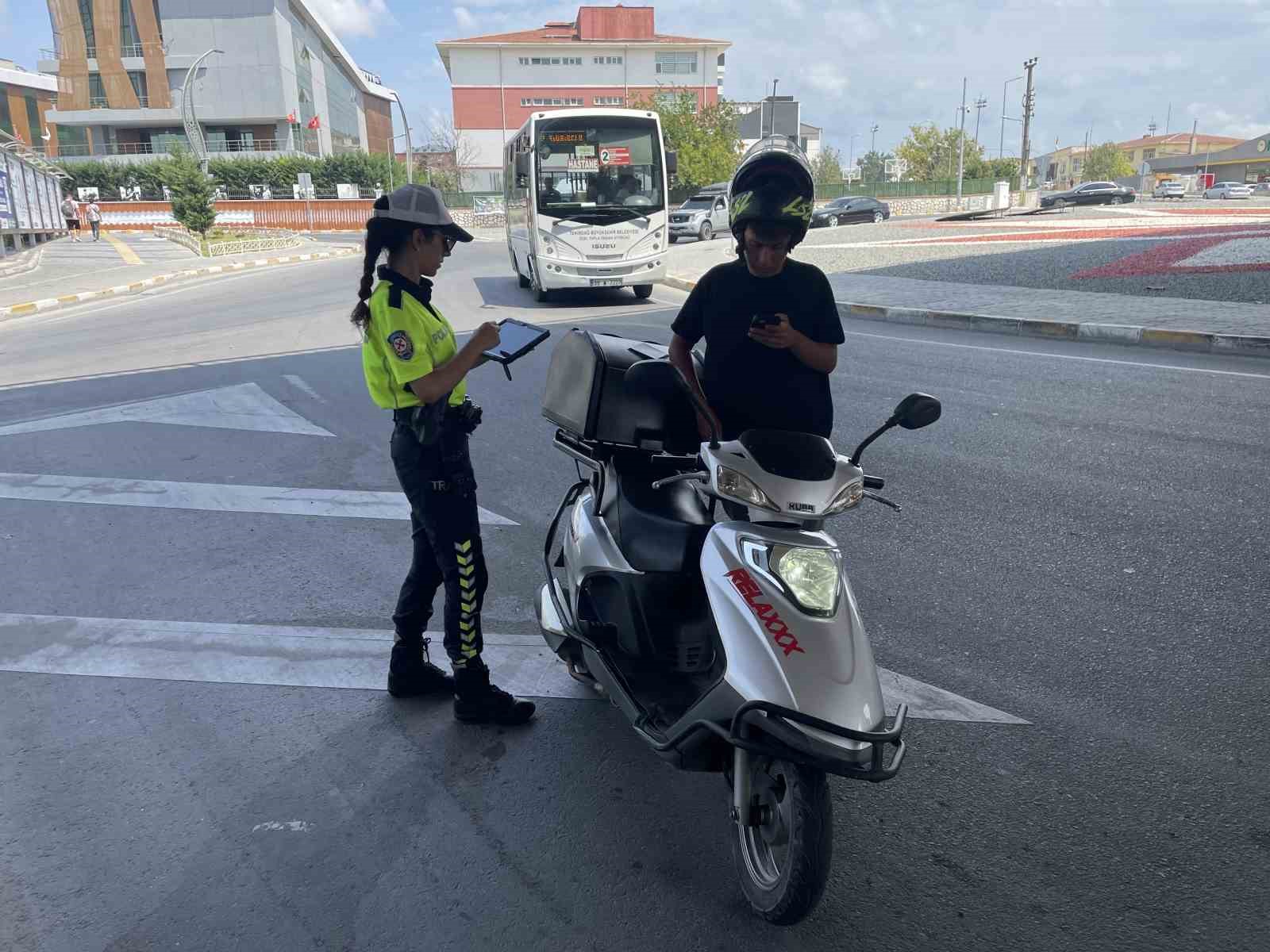 Tekirdağ’da motosiklet denetimleri