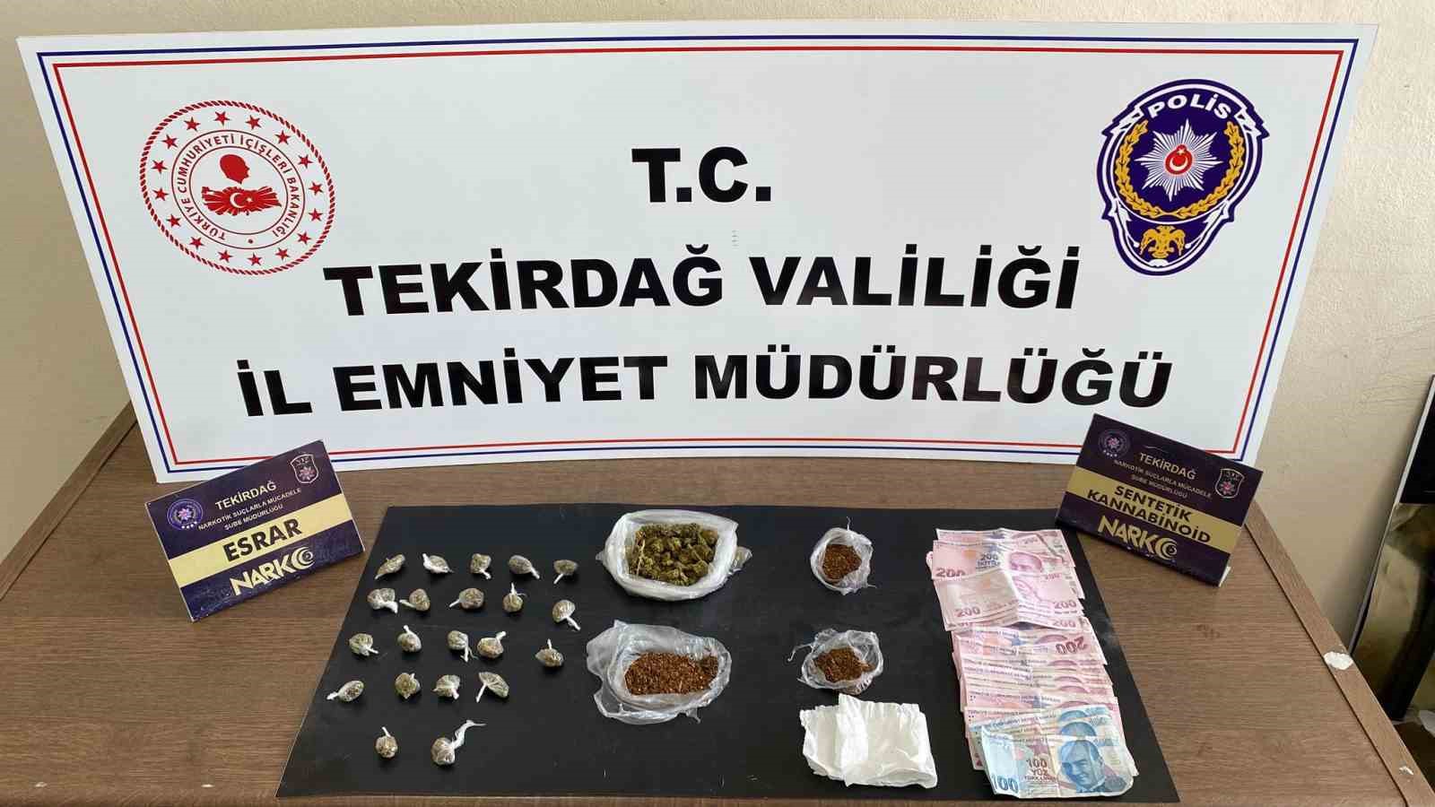 Tekirdağ’da zehir tacirlerine şafak darbesi: 3 tutuklama