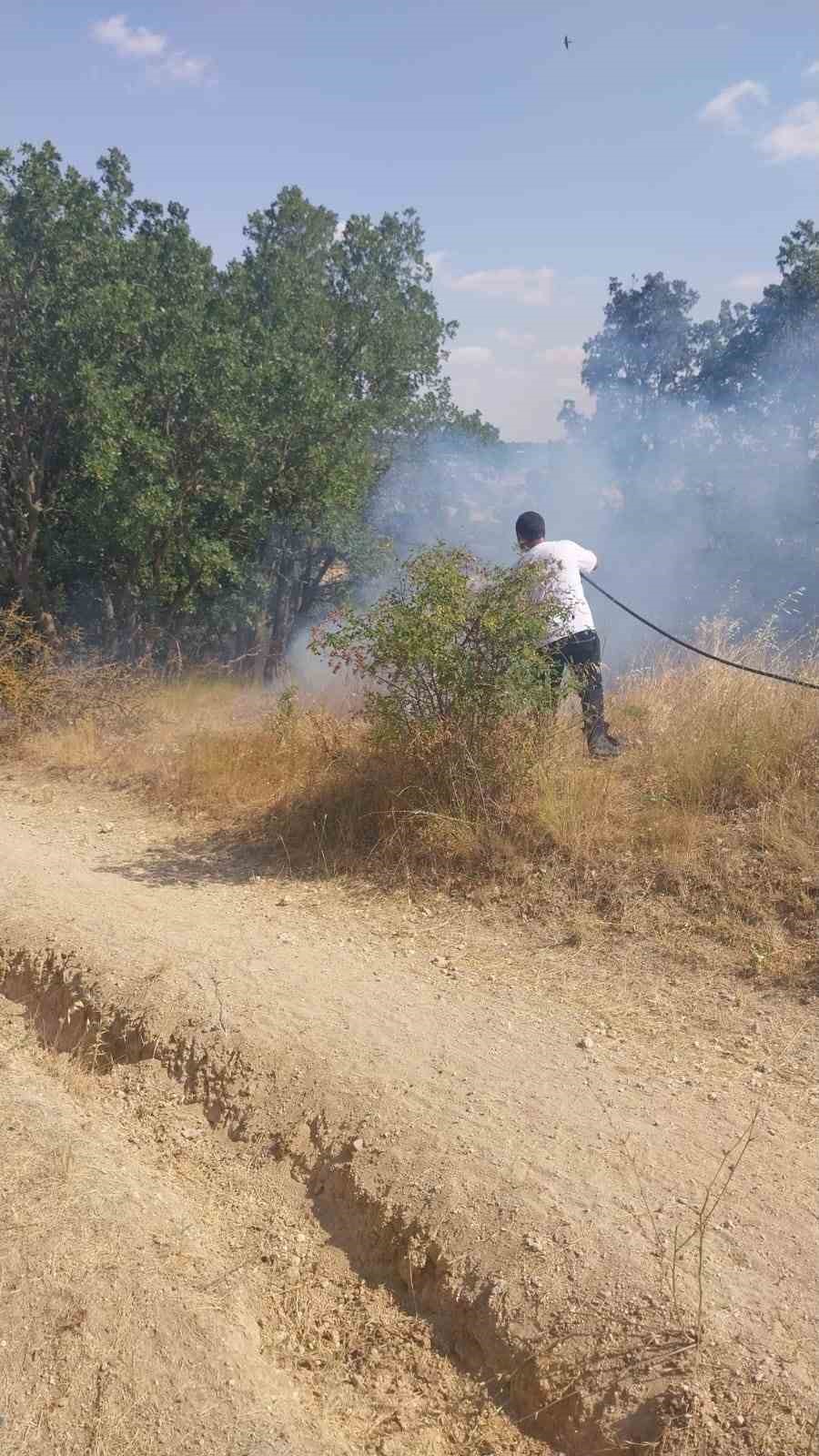 Babaeski’de ağaçlık alanda çıkan yangın söndürüldü
