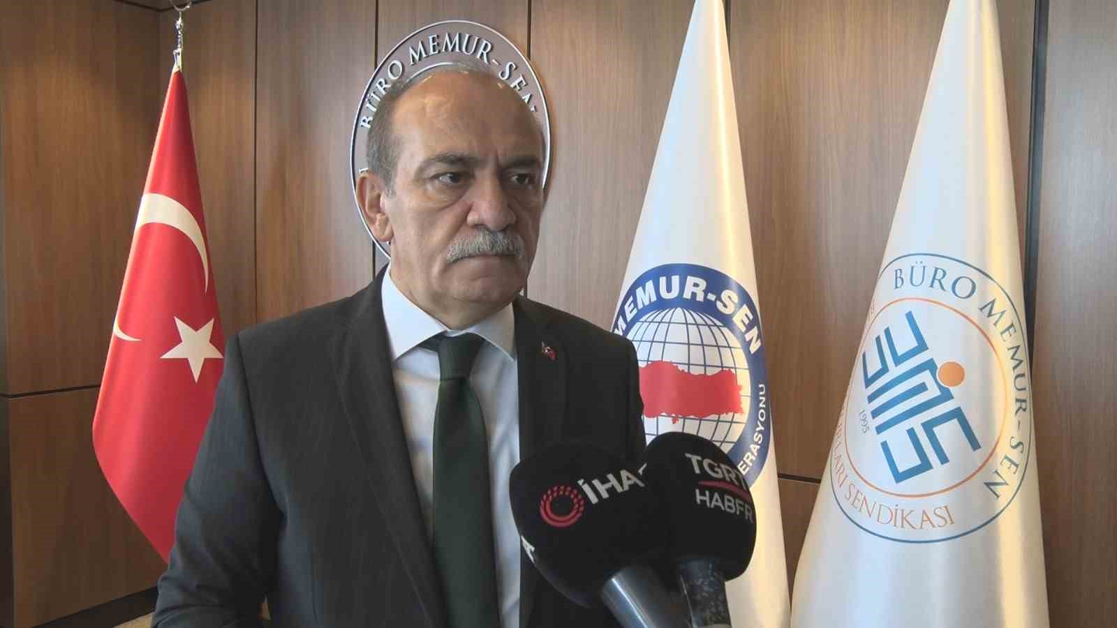 Büro Memur-Sen Başkanı Yazgan: "Toplu sözleşmede kamu çalışanlarını tatmin edecek bir teklif gelirse bu karşılanır"