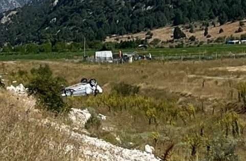 Konya’da otomobil şarampole devrildi: 5 yaralı