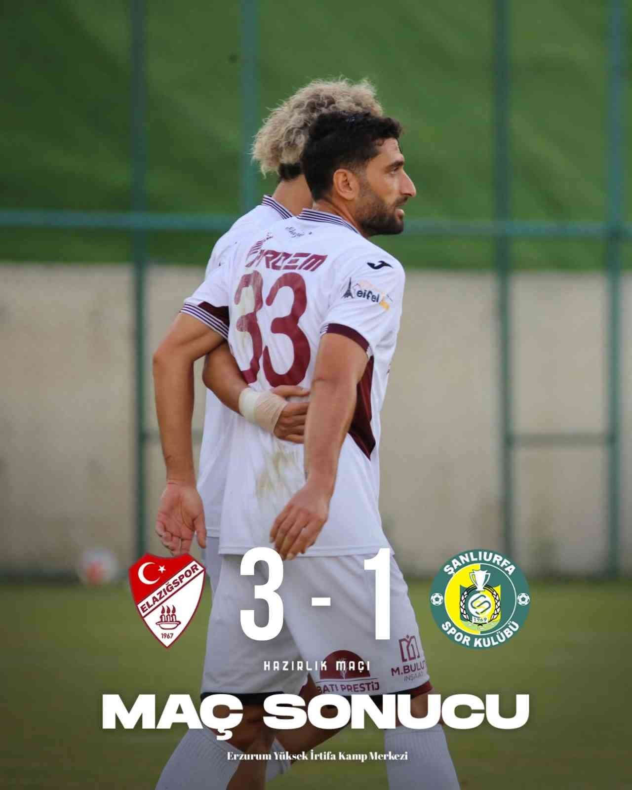 Hazırlık Ma&ccedil;ı: Elazığspor: 3 - Şanlıurfaspor: 1
