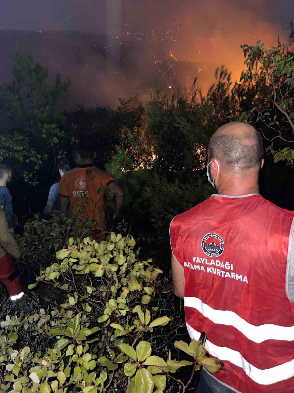 Hatay’da orman yangını sürüyor... Alevlere müdahale 10. saatte devam ediyor