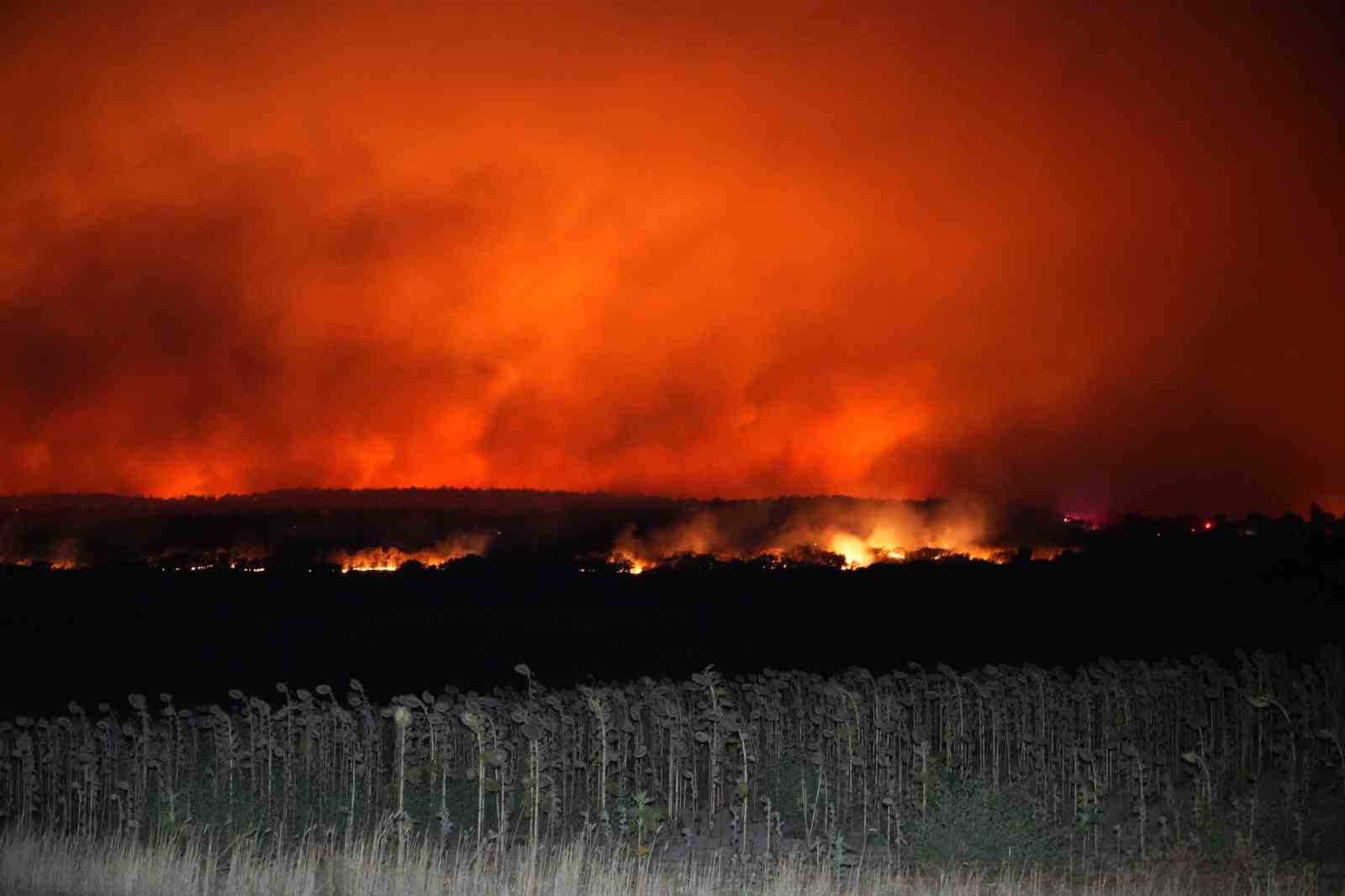 Edirne&rsquo;de orman yangını: K&ouml;yler tahliye ediliyor
