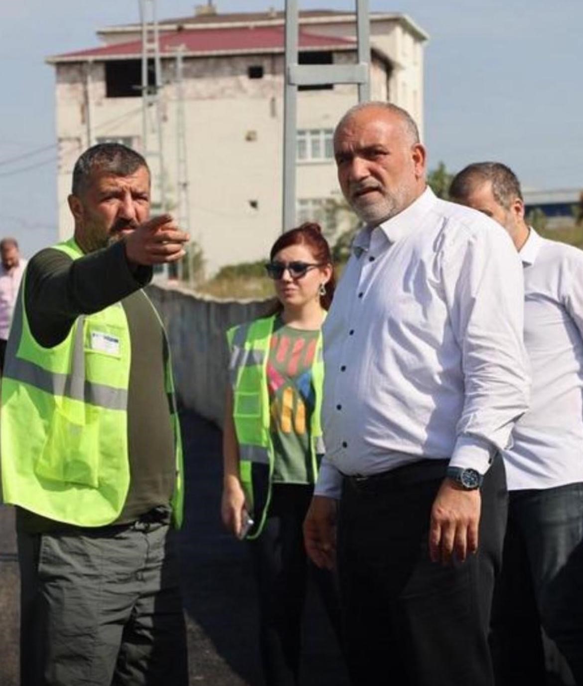 Canik’te asfalt yol çalışması
