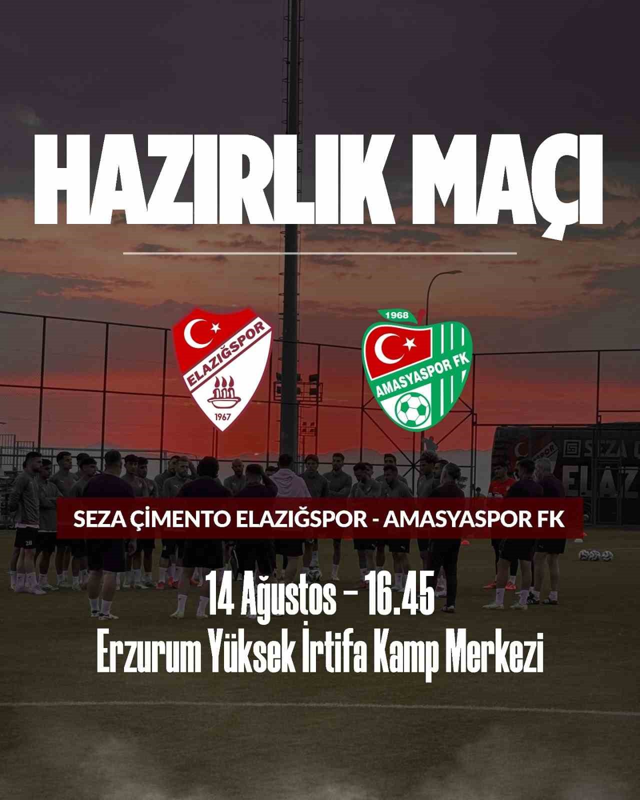 Elazığspor’un son hazırlık maçındaki rakibi Amasyaspor FK